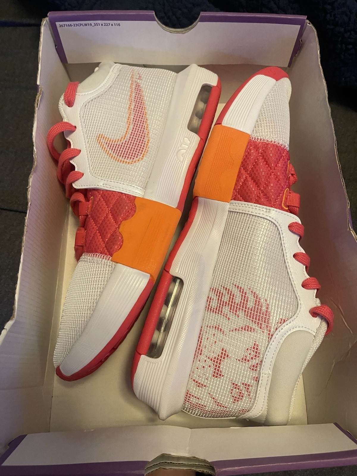 Nike LeBron Witness 8 Dunkin Donuts White/Bright Mandarin/Aster Pink FB2239-104