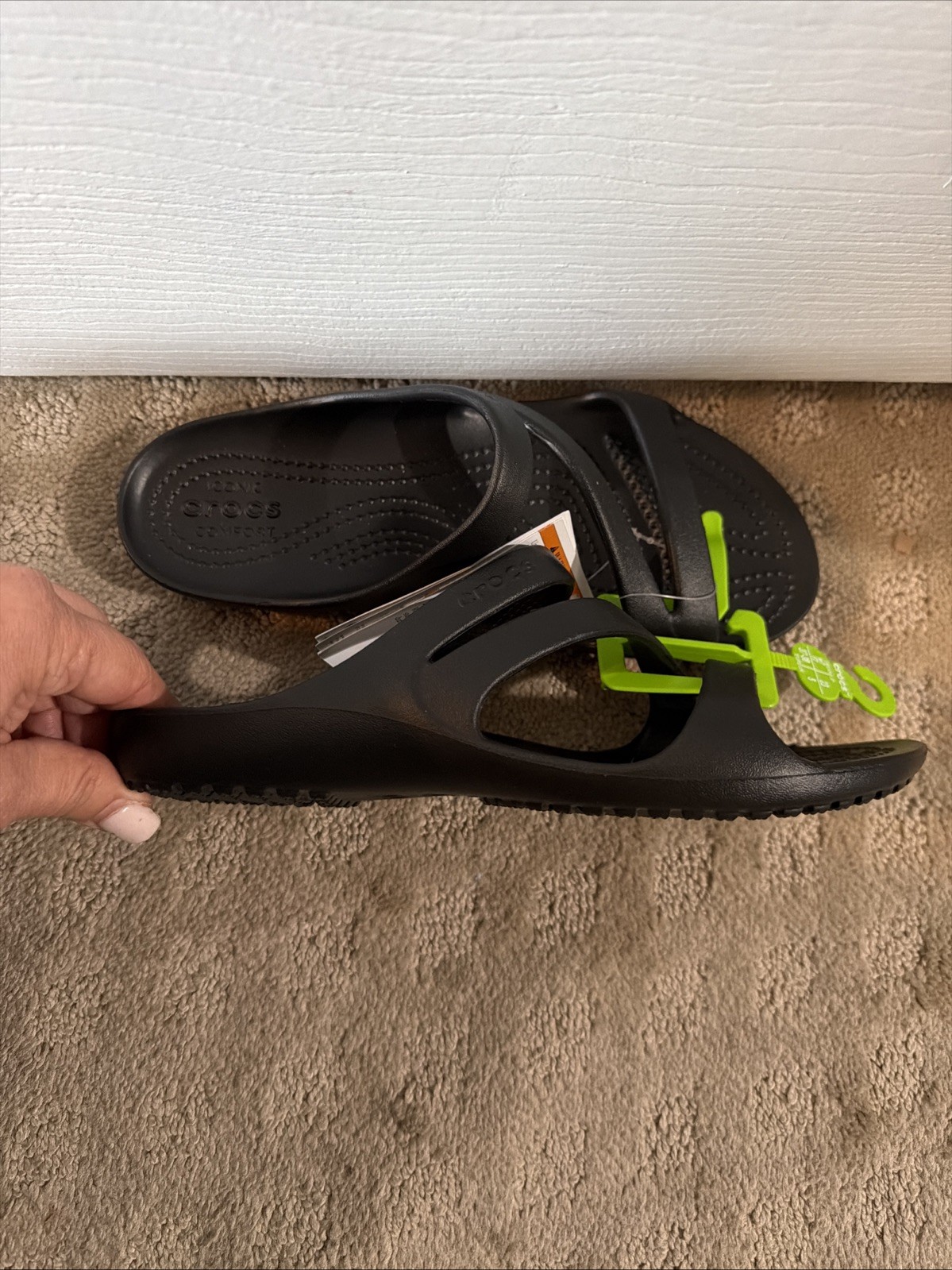Crocs Kadee II Black Sandals. Sz 7. NWT!!