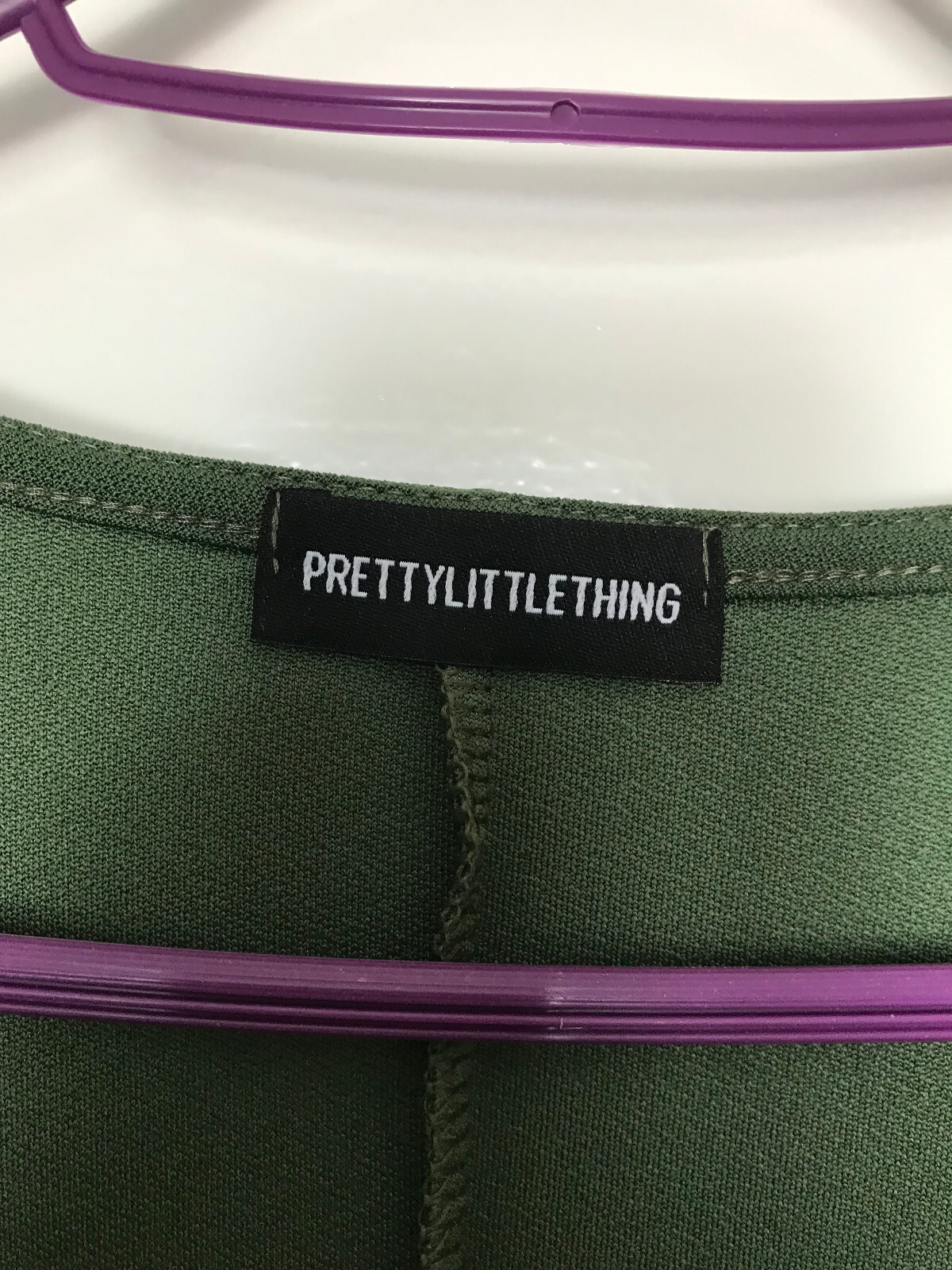 Pretty Little Thing Green 3/4 Wide Sleeve Tunic Dress UK Size 10 PLT