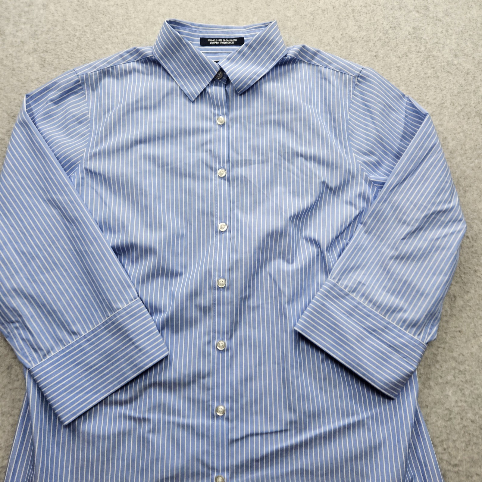 Land’s End Women’s Medium Sky Blue Button-Down 3/4 Long Sleeves