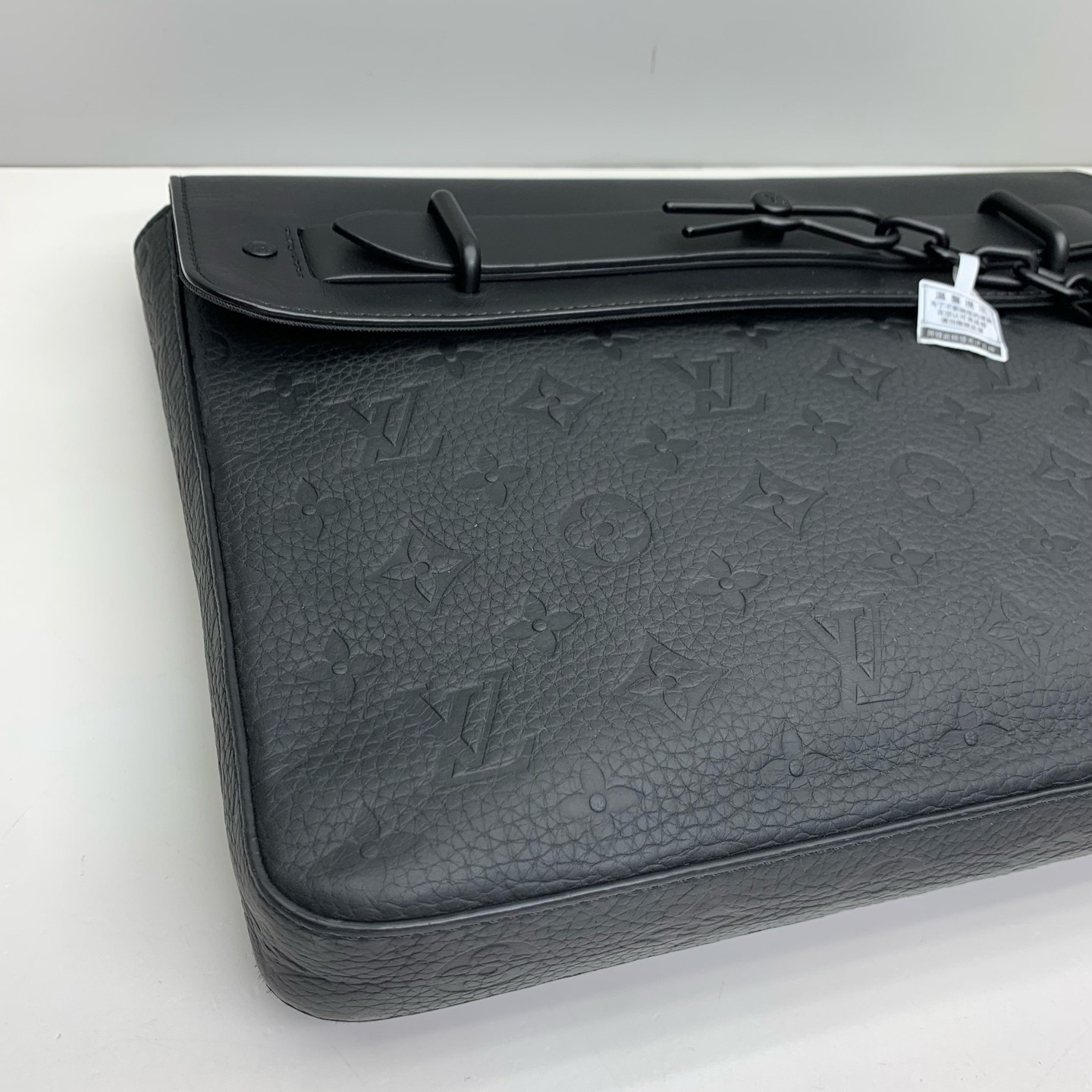Louis Vuitton Pre-Owned Authentic Steamer Clutch Black Free Shipping 32x22x4cm
