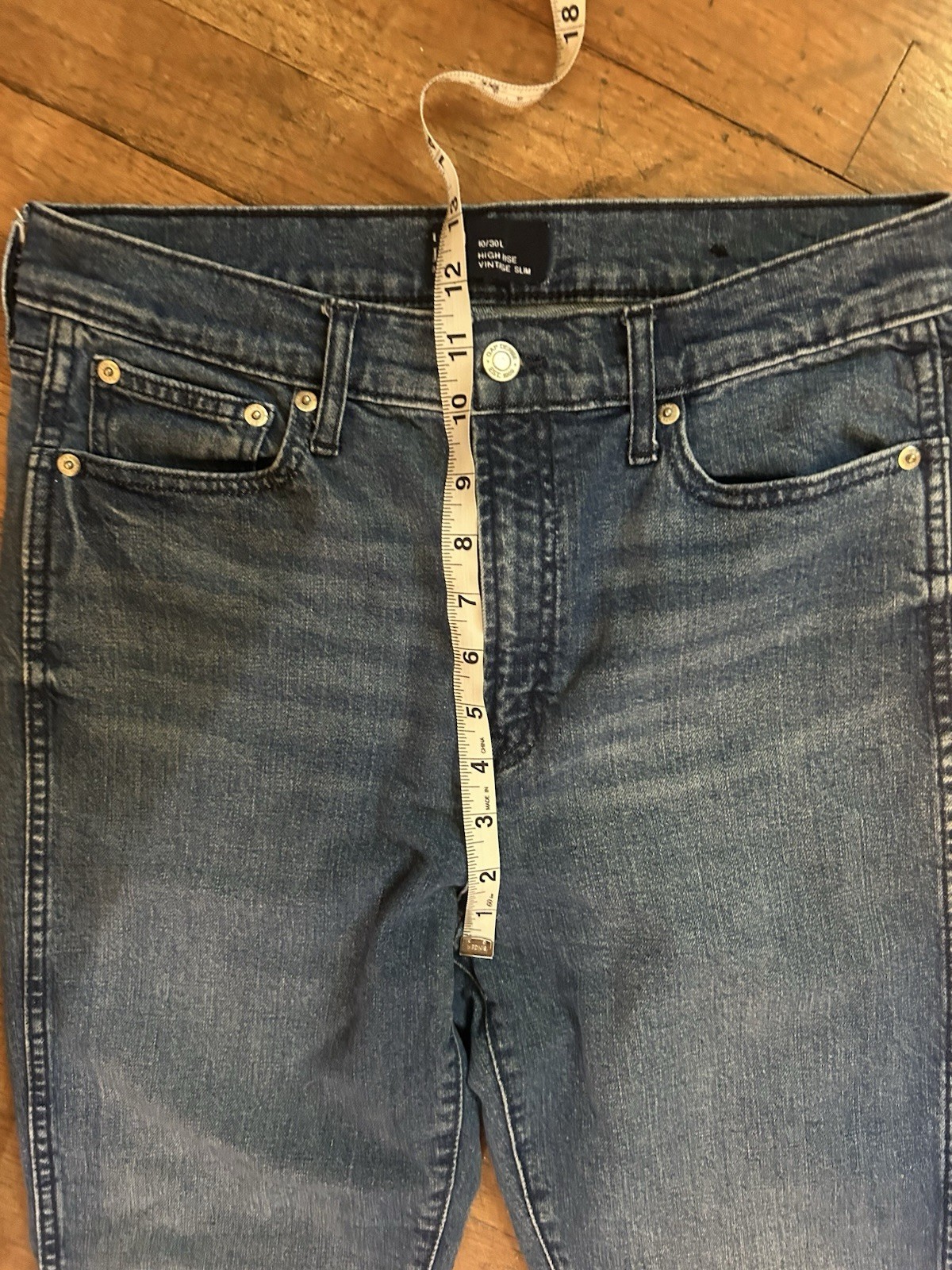 Gap High Rise Vintage Slim Jeans 10/30 Long