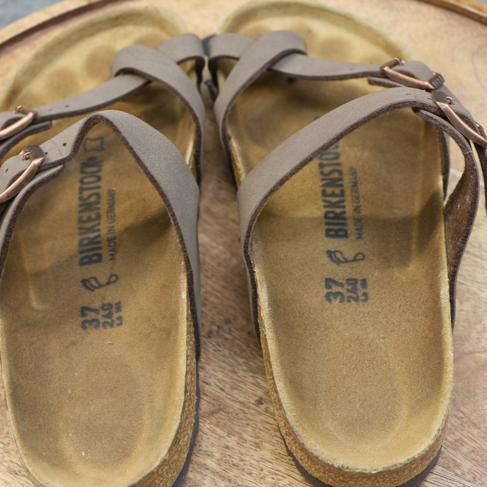 Birkenstock Womens Mayari Birkibuc Mocha Brown Sandals Slide Size 37 US 6 Reg.
