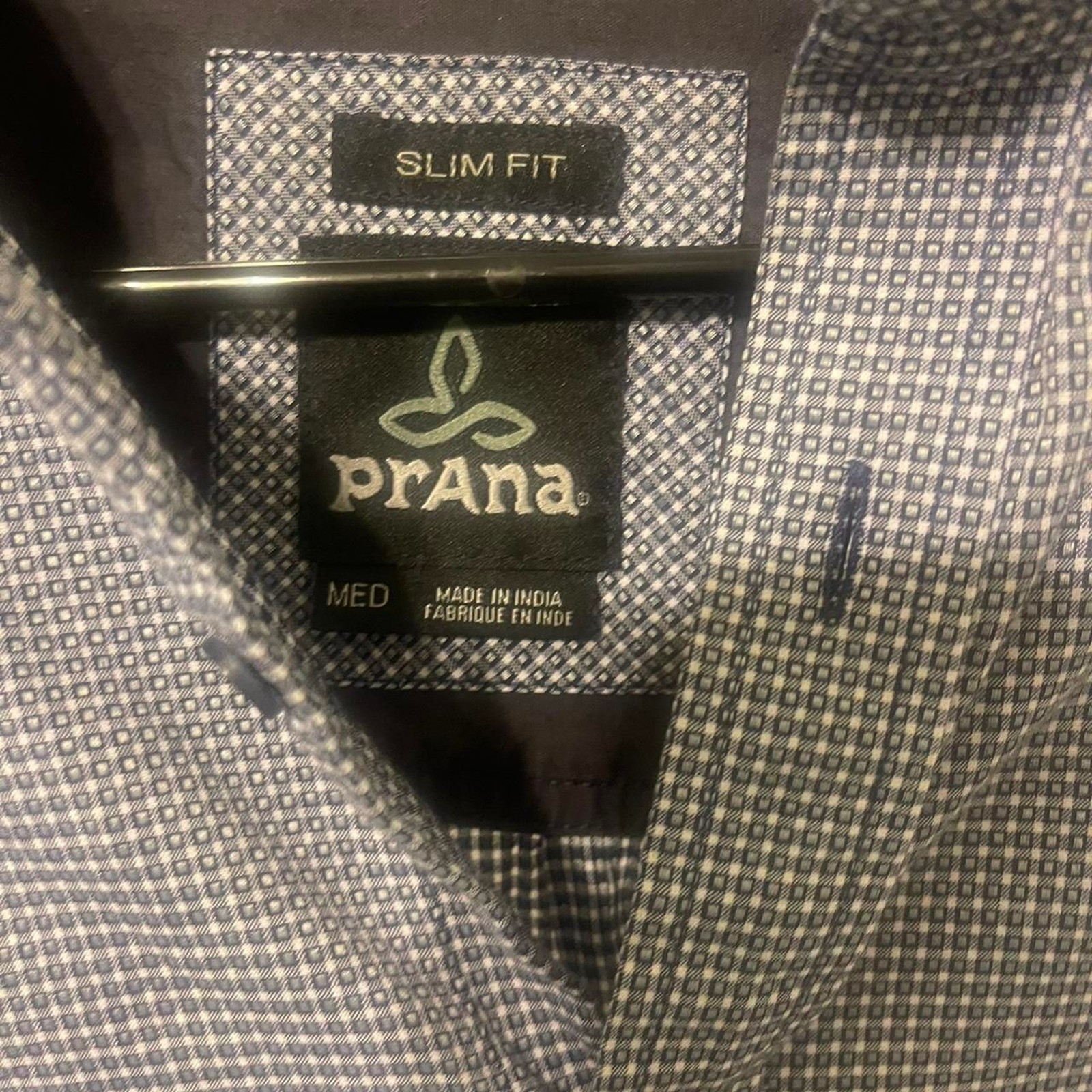 Prana Men’s Grey and Navy Shirt