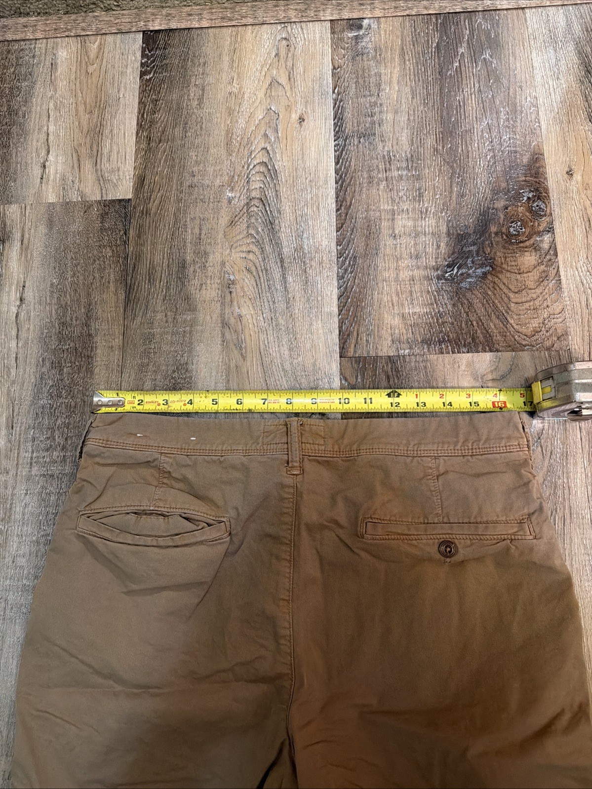 American Eagle Next Level Flex Classic Chino Shorts Tan Khaki Mens 33 9″ Inseam