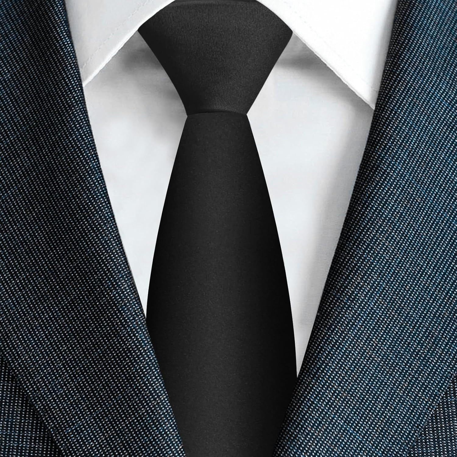 Men’s Ties Solid Pure Color 3.15″ (8CM) Necktie Plain Formal Business Wedding B