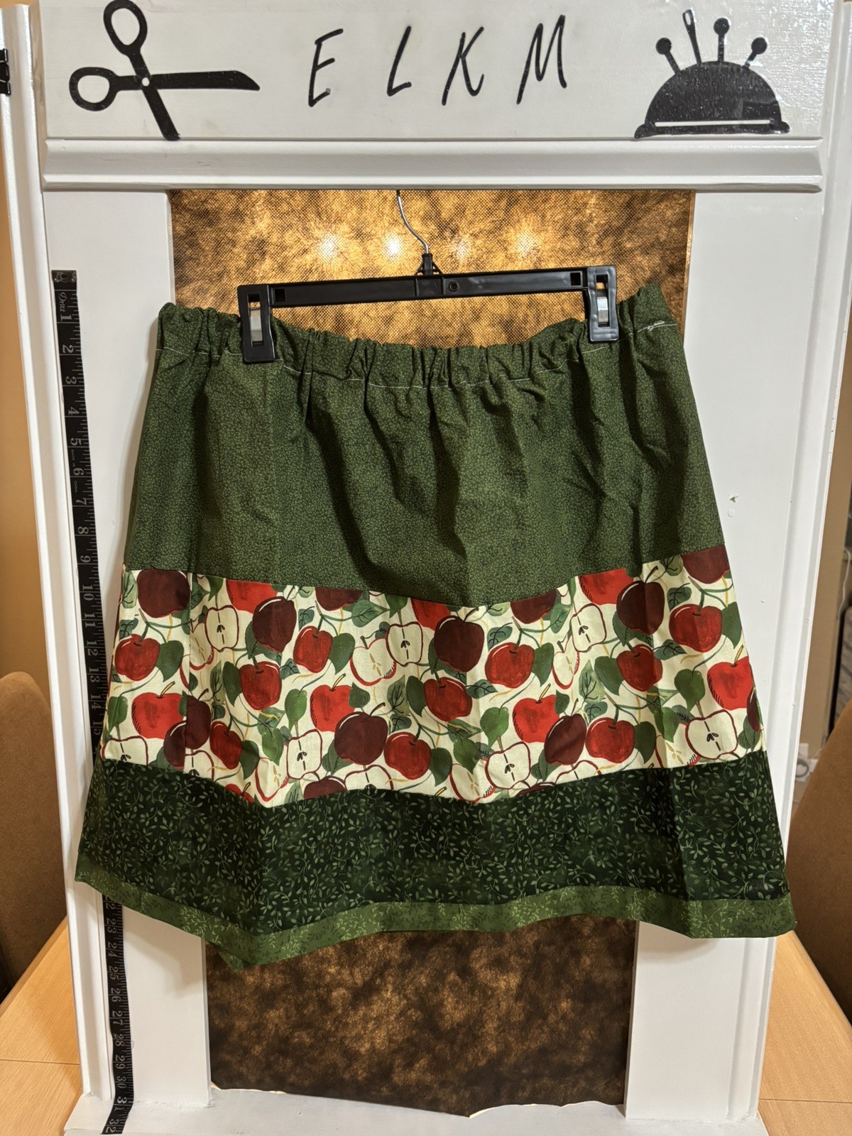 Handmade Skirt apple design for any season great for a teacher