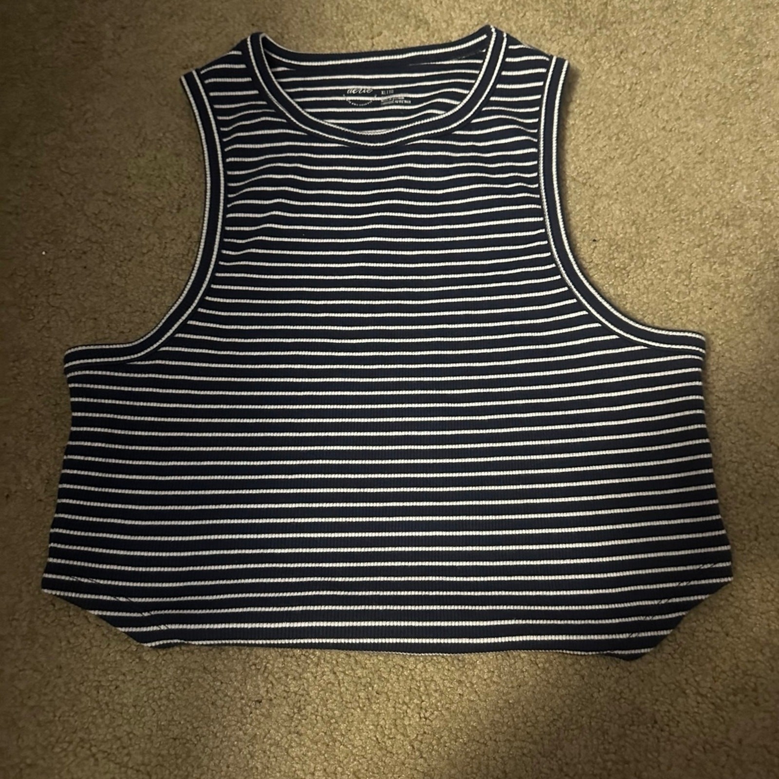 Aerie Striped Cropped Tank Top – SZ XL