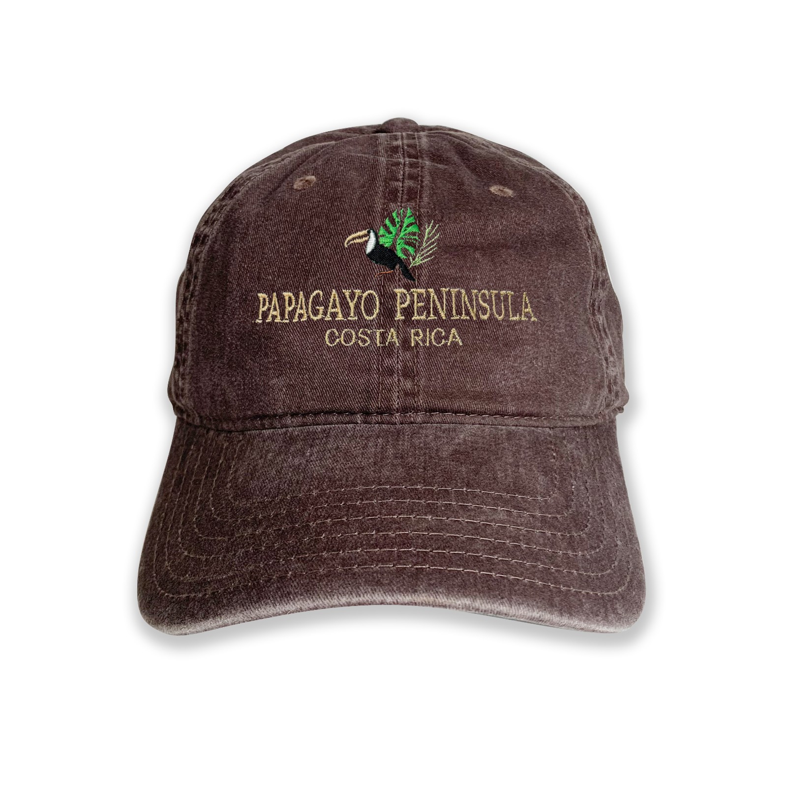 Papagayo Peninsula Costa Rica Embroidered Baseball Cap with Toucan Design