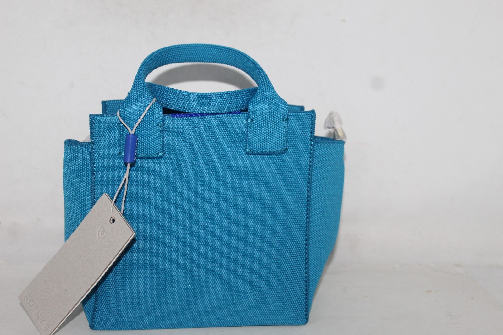 ROTHY’S Women’s Mini Handbag Big Blue Aqua Recycled Bag Size Small