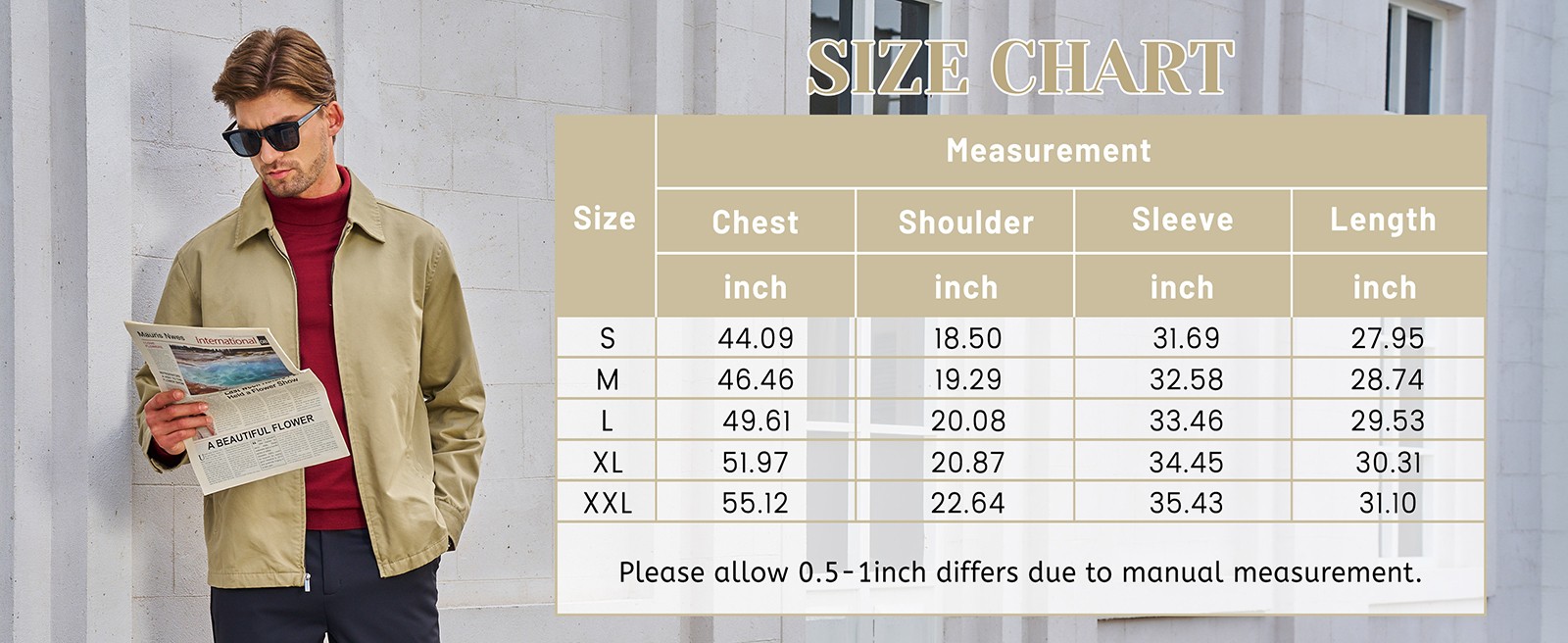 Mens Lightweight Jackets Cotton Windbreaker Turndown Collar Business Casual Work