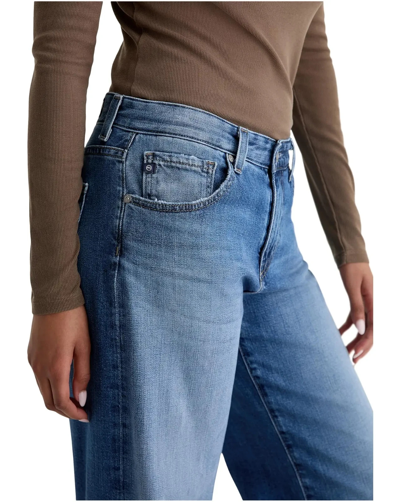 AG Adria Low Rise Wide Leg Jeans MSRP $265
