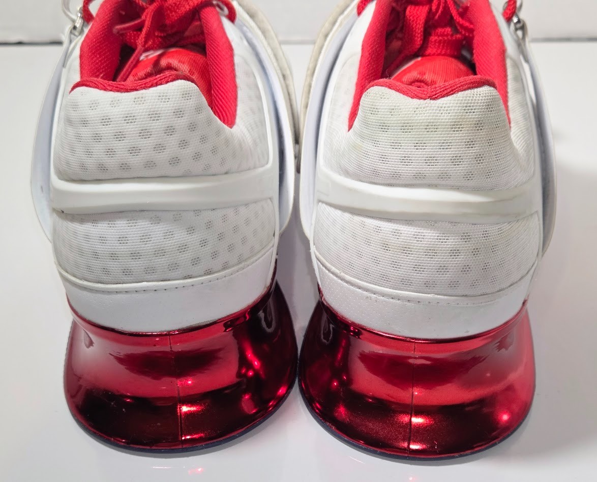Reebok Legacy Lifter Powerlifting 22MM Shoes Men 12 White/Olympic Red Weightlift