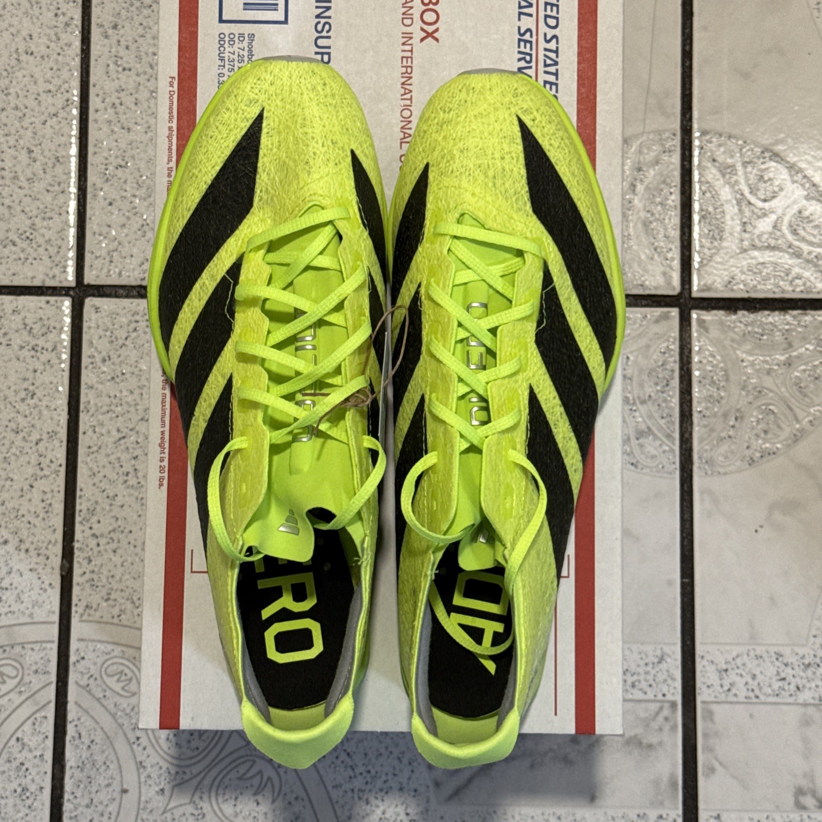 New Adidas Adizero Prime SP 3 Track Spikes Neon Men’s Size 6.5 / W 7.5 IH5800
