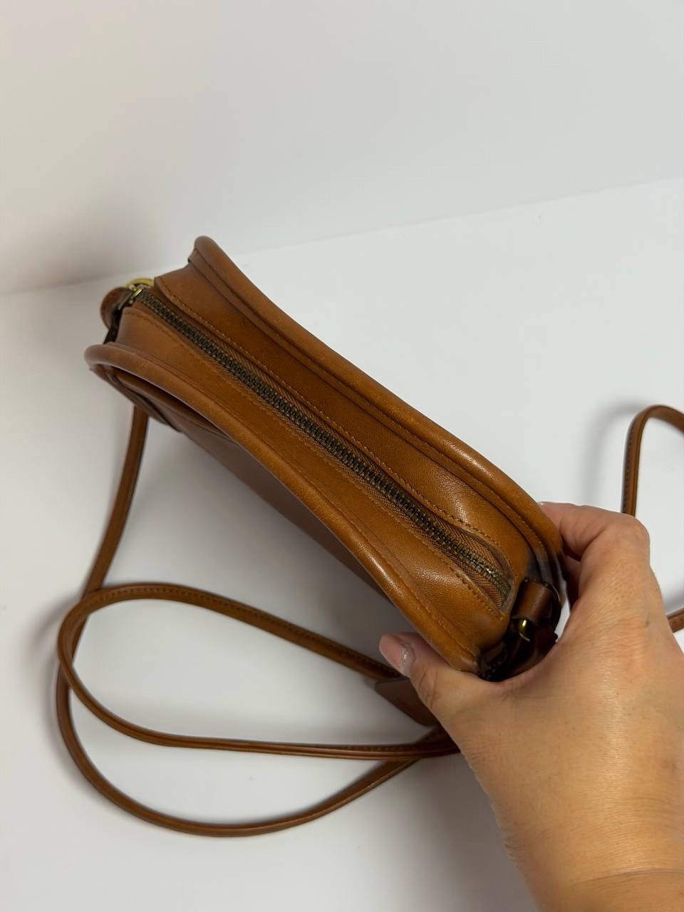 Coach Vintage Abbie Zip Crossbody Bag in British Tan