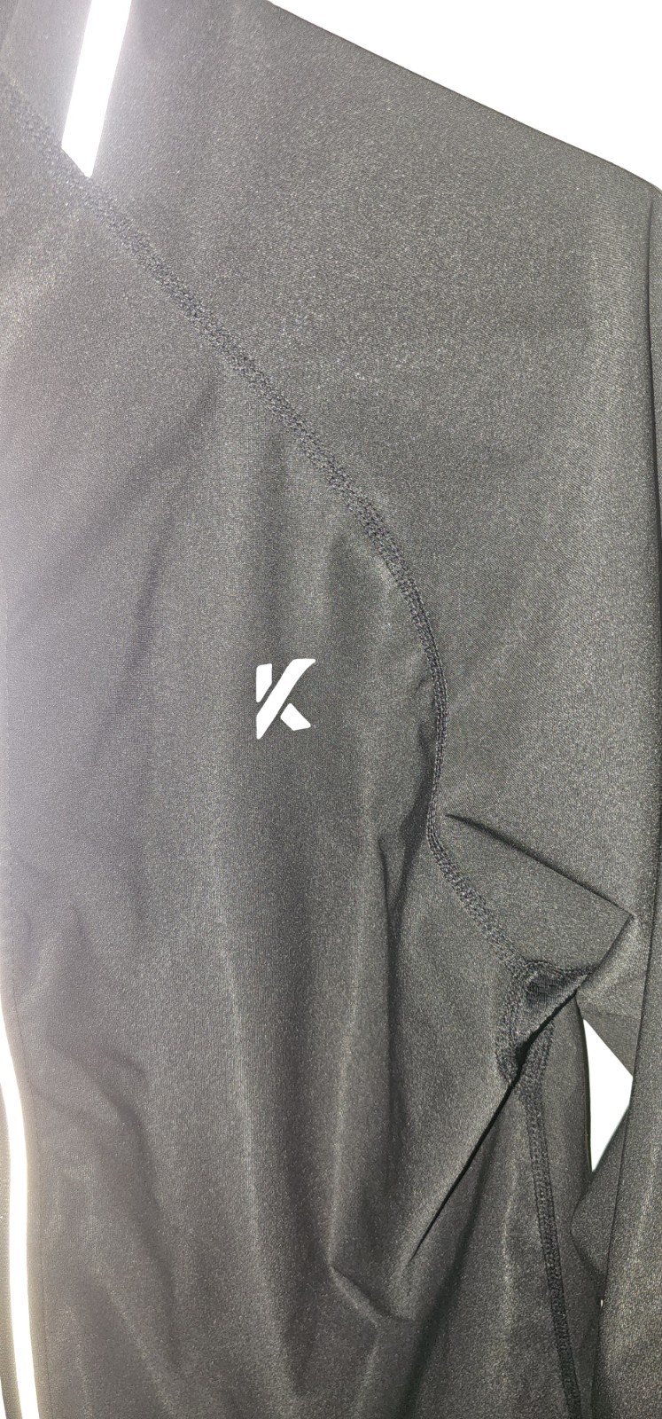 Kewlioo Men’s Black Full Zip Track Jacket Size L Athletic Snug & Tight Fit