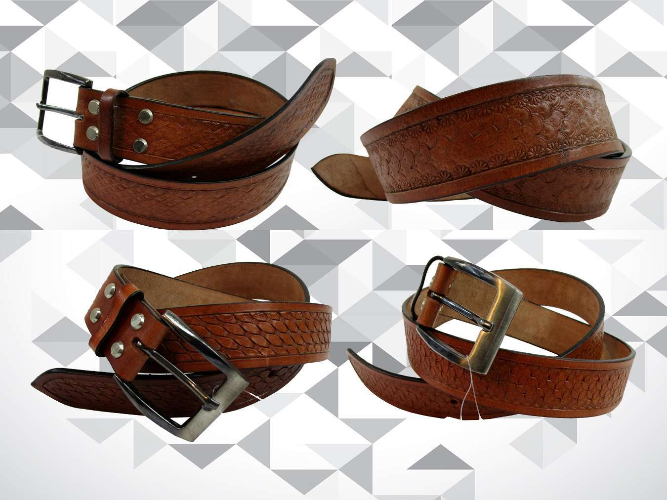 WESTERN BELTS FOR MEN TOOLED LEATHER WORK BELT CASUAL FOMRAL WEAR 32 TO 50