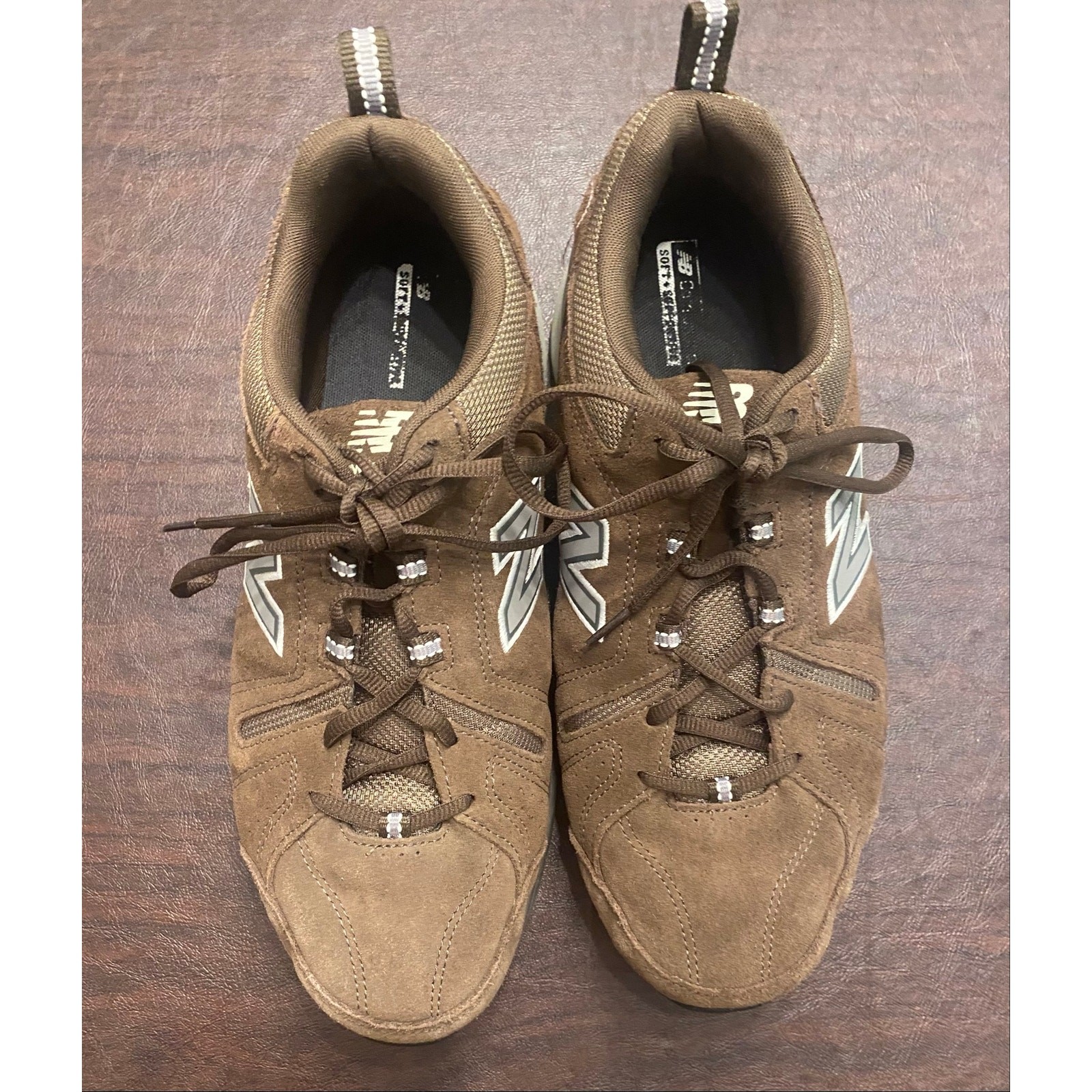 New Balance 608 MX608UB5 Brown Suede Walking Shoes Men’s 12 ABZORB Comfort Dad