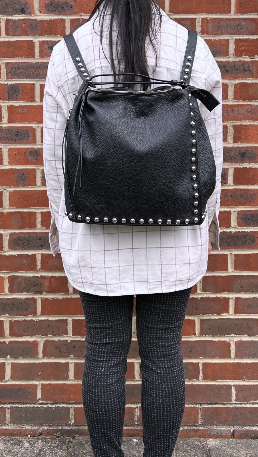 AllSaints Ladies Leather CAMI Backpack Bag Black Biker All Saints Rucksack