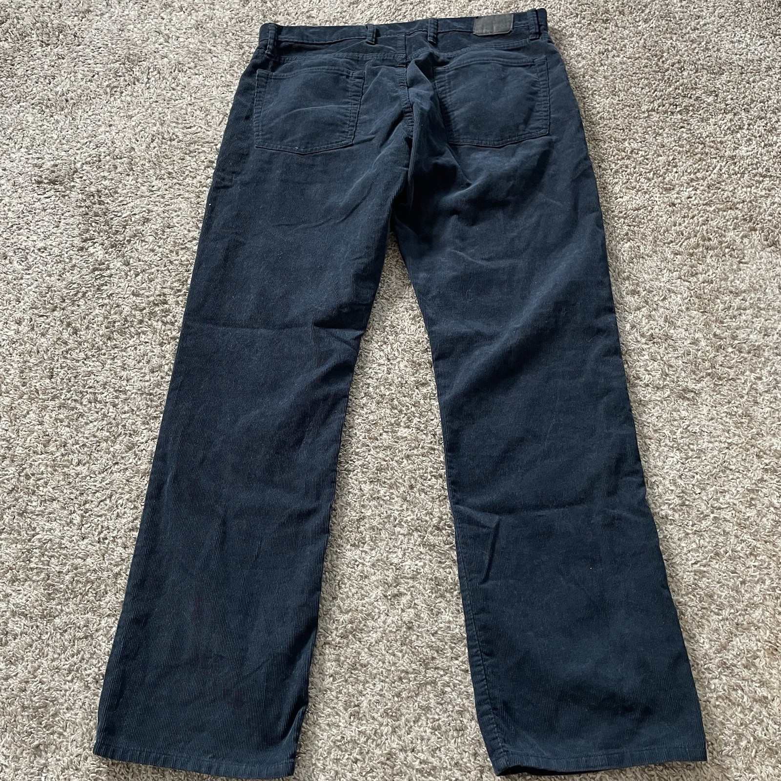 Gap Corduroy Pants Mens 36×32 Navy Straight Leg Cotton Five Pocket EUC Vtg Y2K