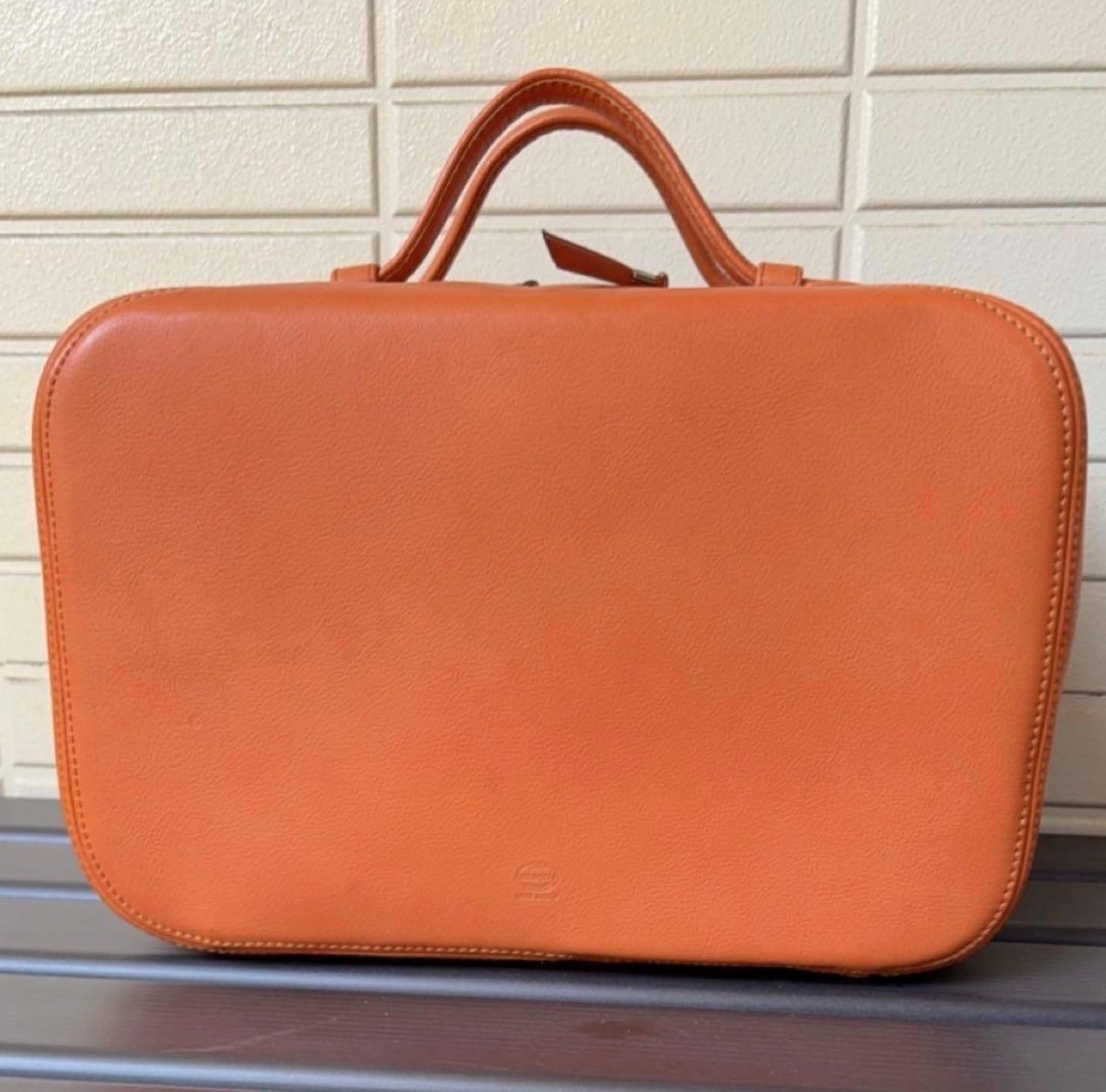 [Authentic] Ferrari Leather Boston Bag Duffel Bag Vintage Limited Edition