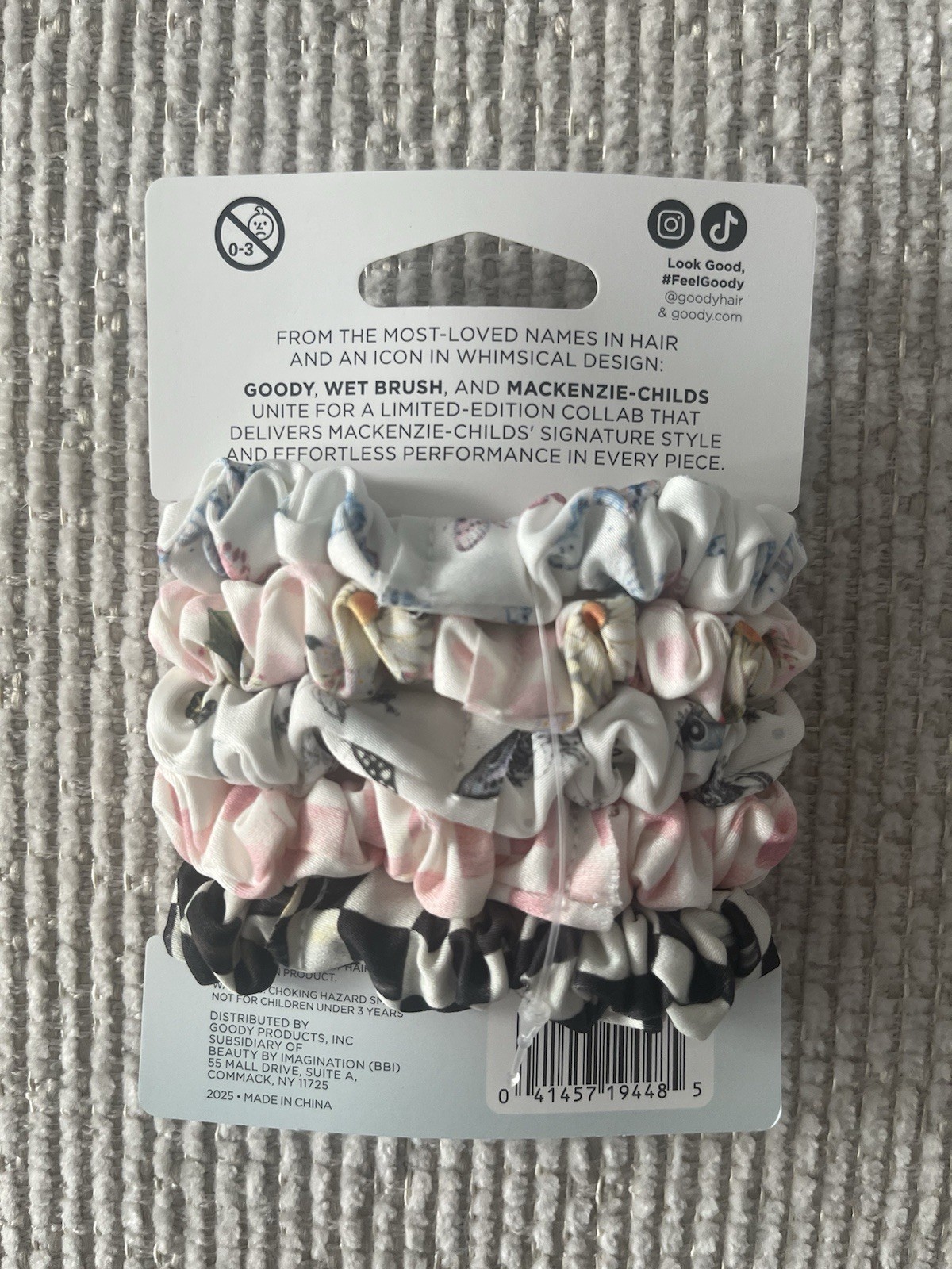 MacKenzie Childs x Goody Target – Satin Scrunchies Hair Ties Pack 5 count