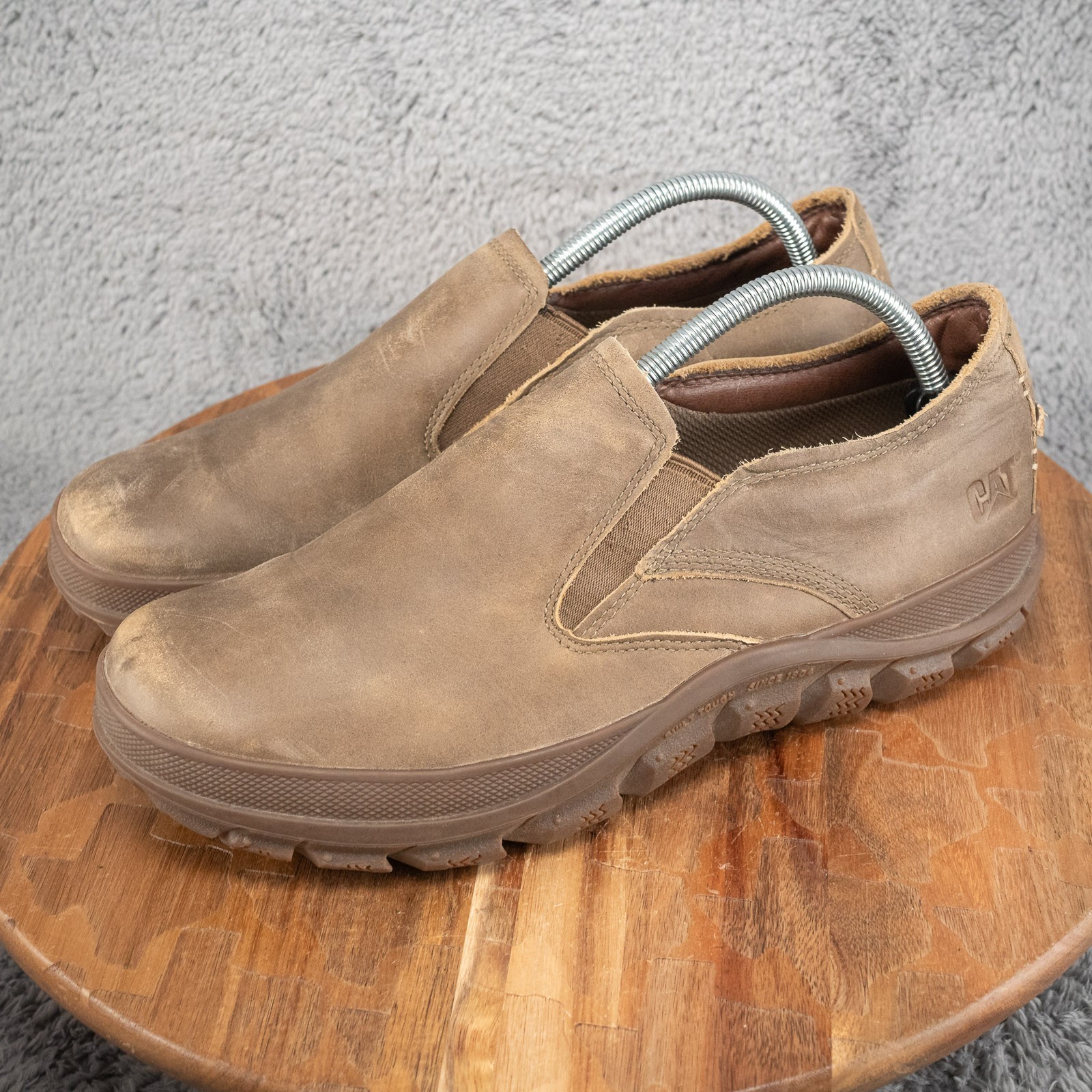 Caterpillar Men Fused Slip On Shoe Brown Casual Size 9