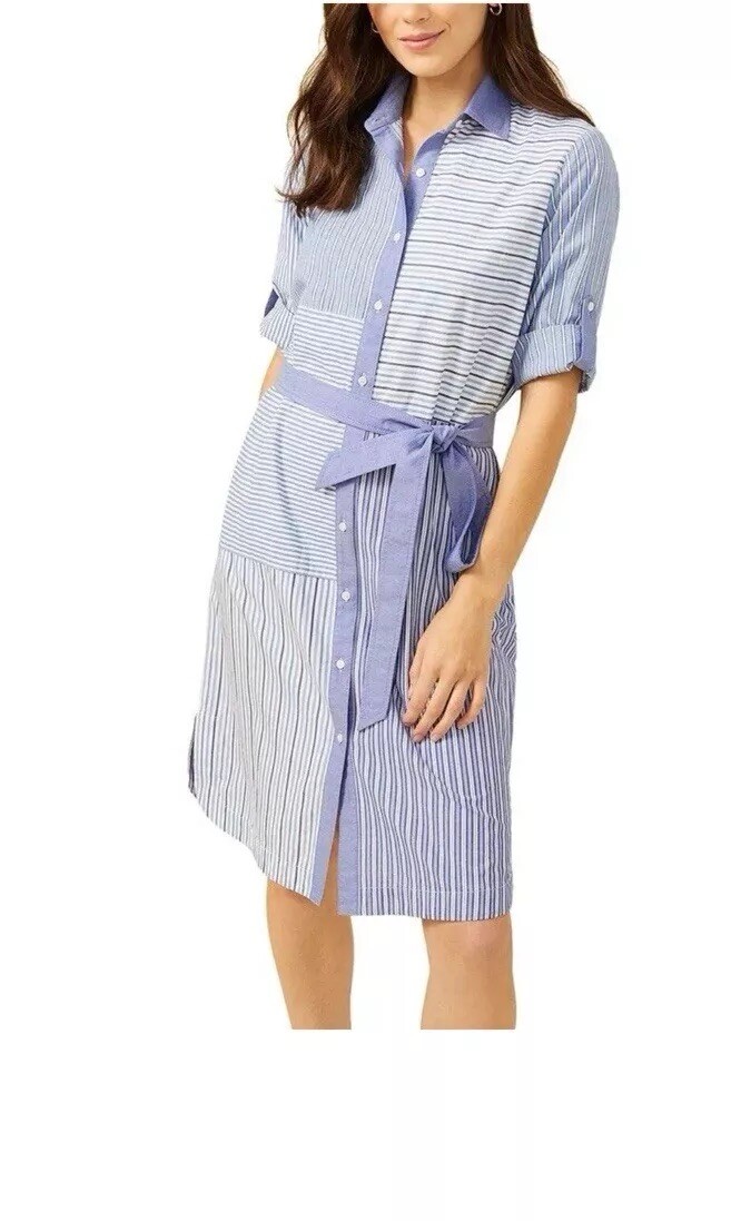 NWT J. McLaughlin Miranda Multi Belted Shirtdress Medium $228
