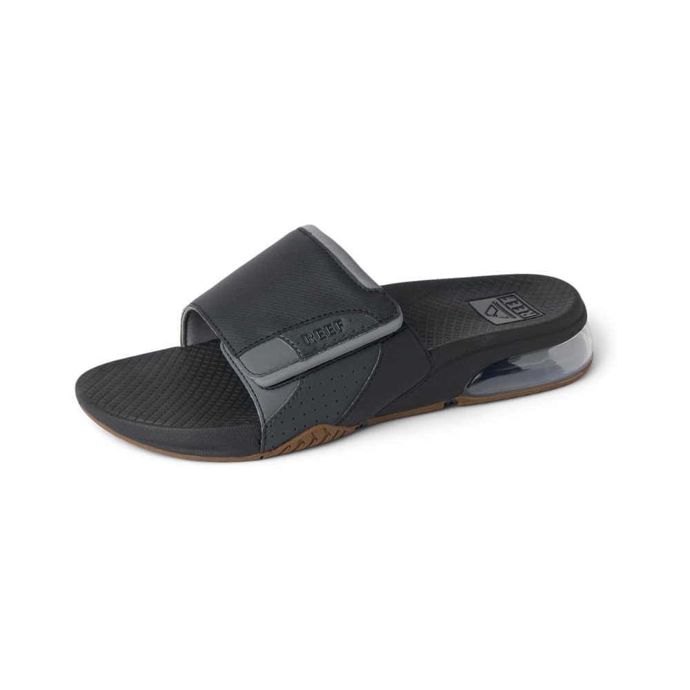 Reef Fanning Slide Men’s Beach Sandals Bottle Opener Water-Friendly Slides Black