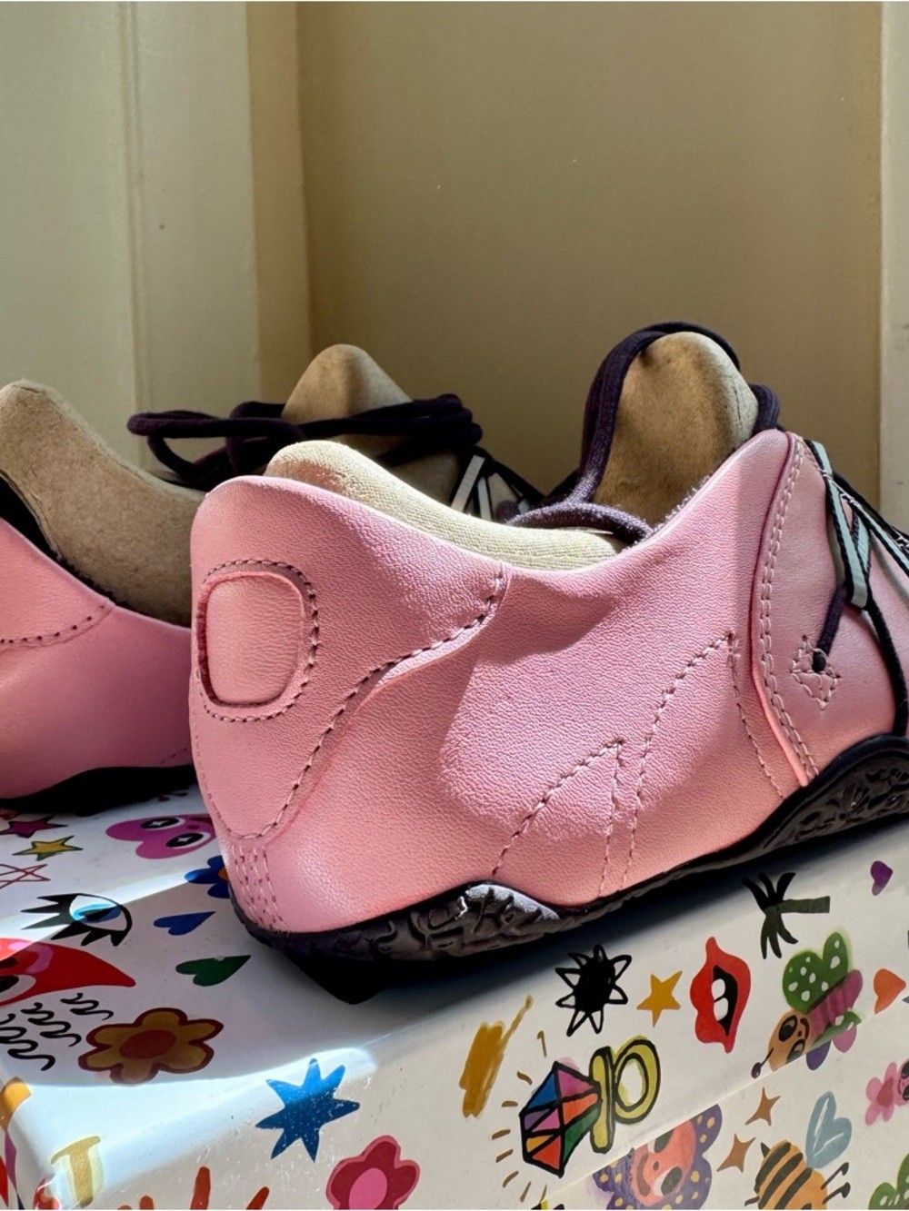 Jeffrey Campbell Regimen Ankle Wrap Ballet Sneakers Pink 8
