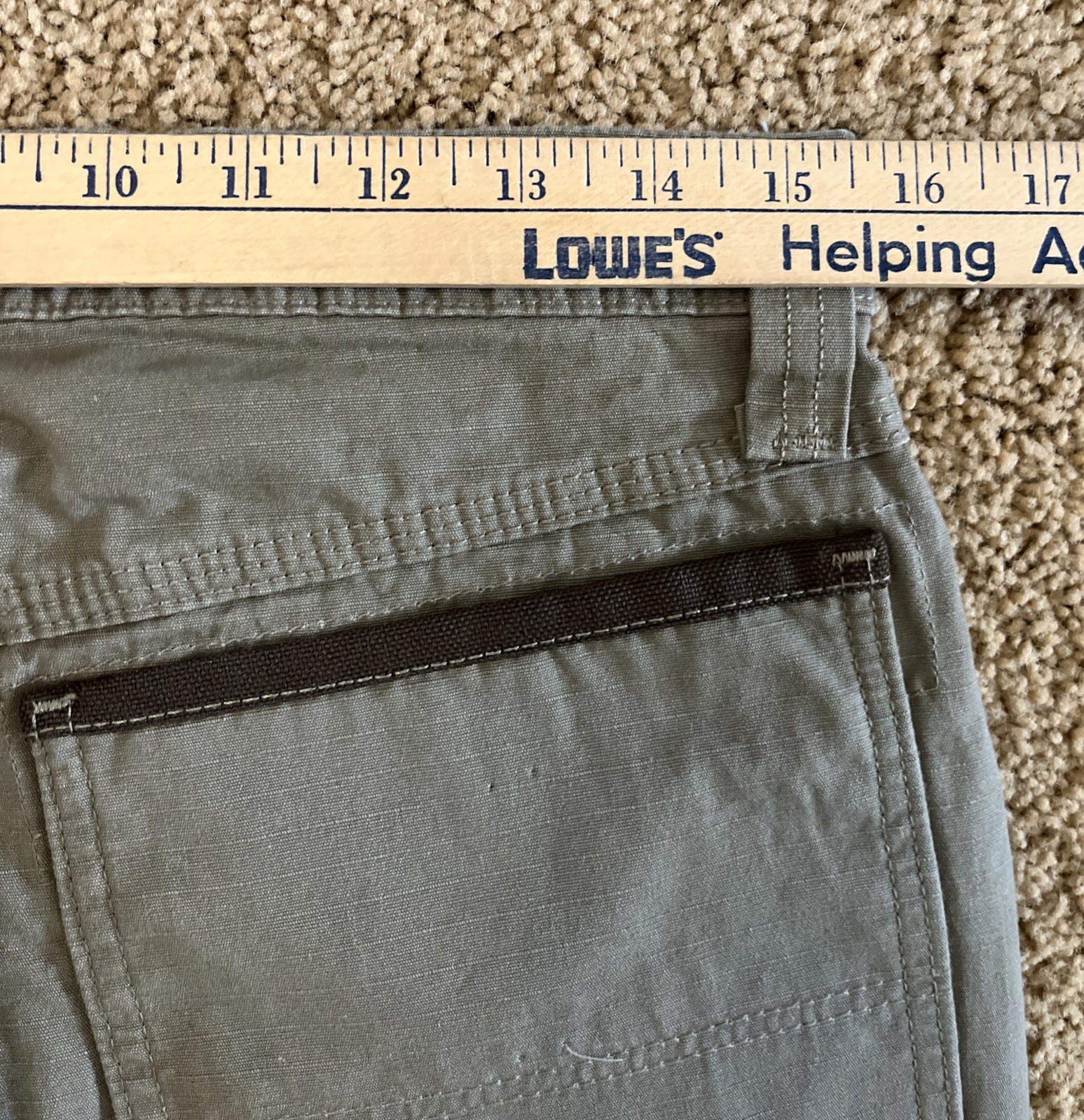 Wrangler Riggs Workwear Men’s Carpenter Pants 31×30 Cotton Tan Ripstop Fabric
