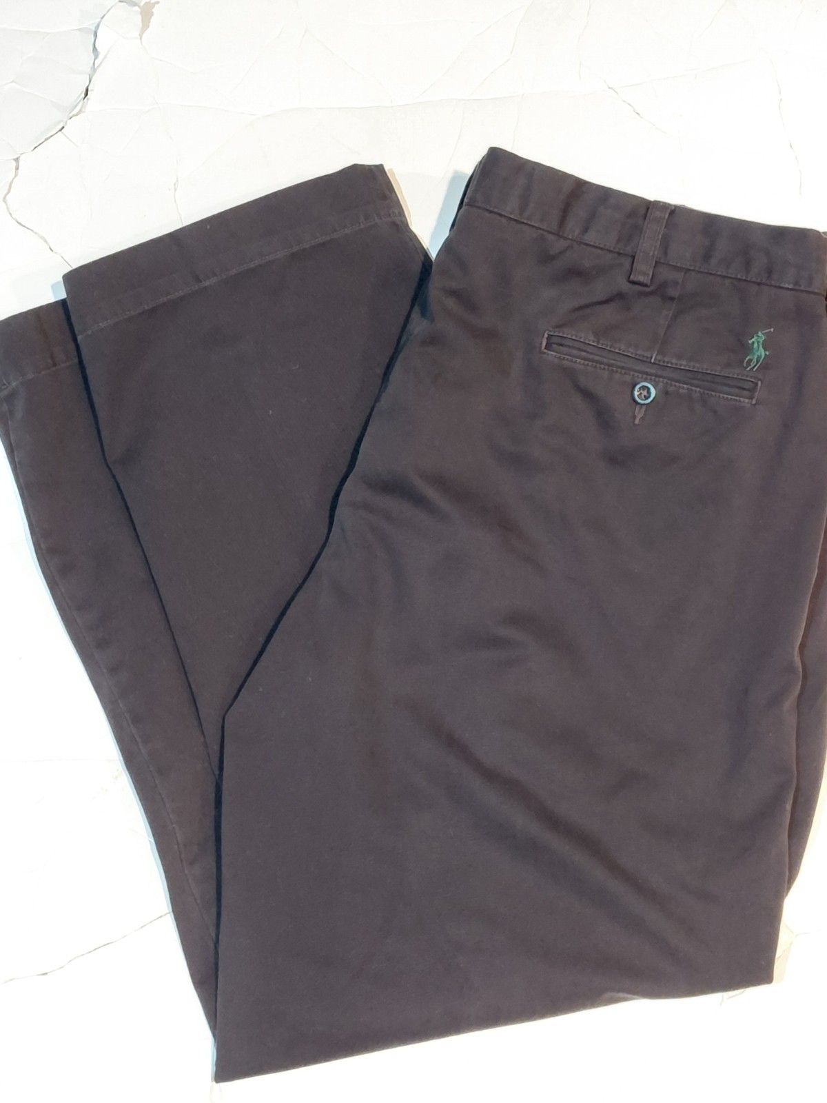 Polo Ralph Lauren Preston Chino Pants 38×29 Black 100% Cotton Embroidered Pony
