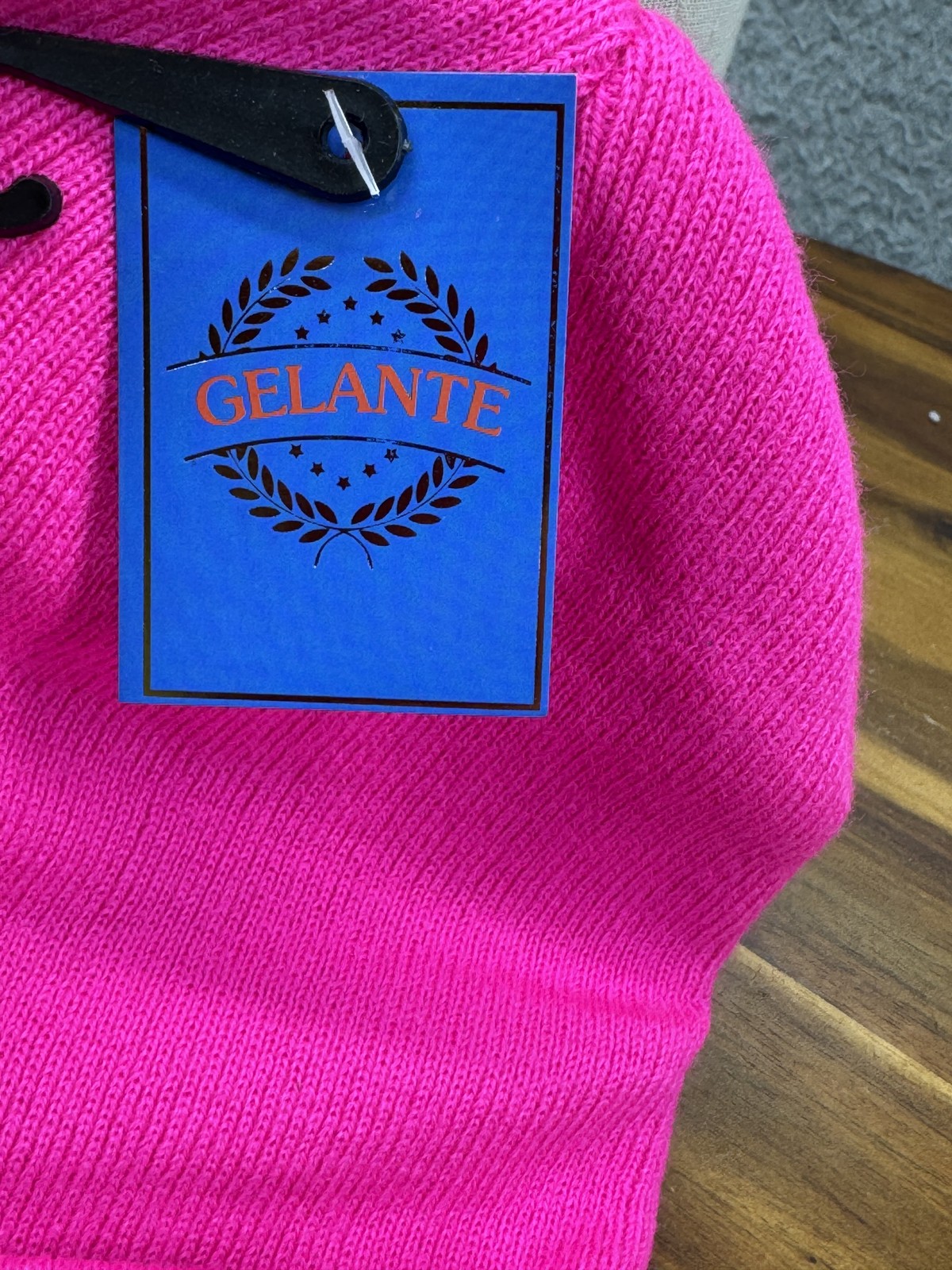 Gelante Beanie Knit Hat Cuffed Winter Skull Cap Warm Acrylic One Size Pink