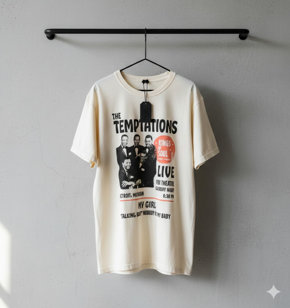 The Temptations My Girl Live Graphic T-Shirt Vintage Soul Music Tee – T055