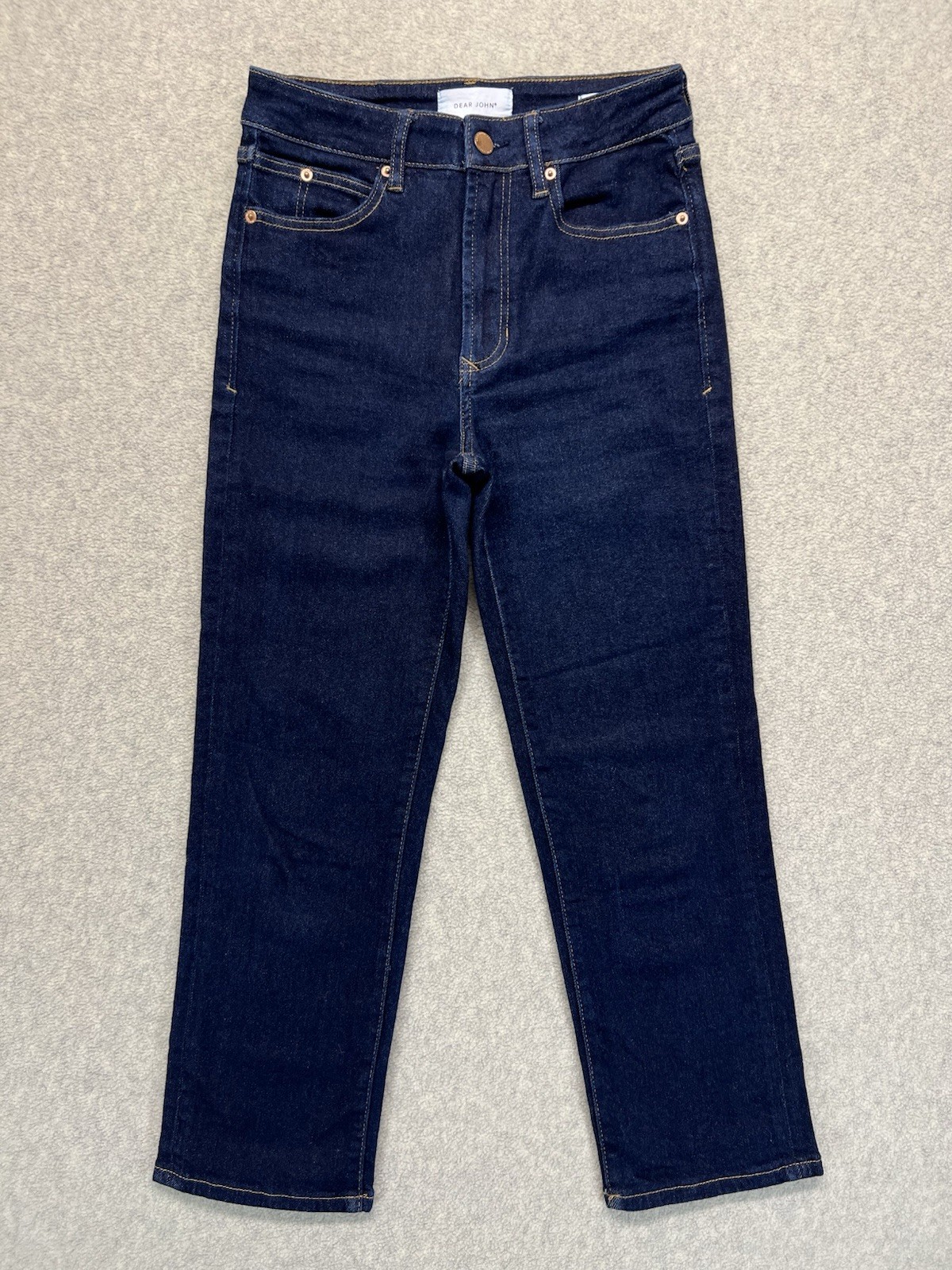 Dear John Frankie Straight Womens 26 Dark Wash Stretch Jeans Mid Rise Denim