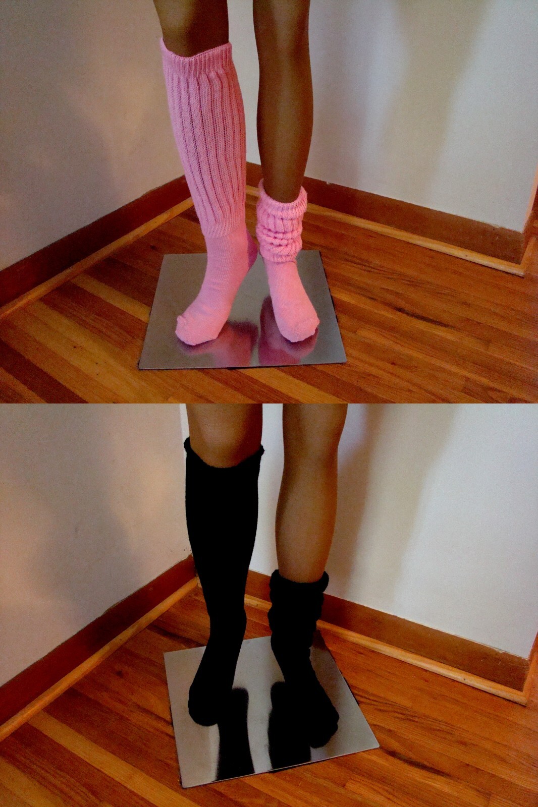 Slouch Socks Scrunch Calf to Knee Workout Long Hooters Uniform run walk warm new