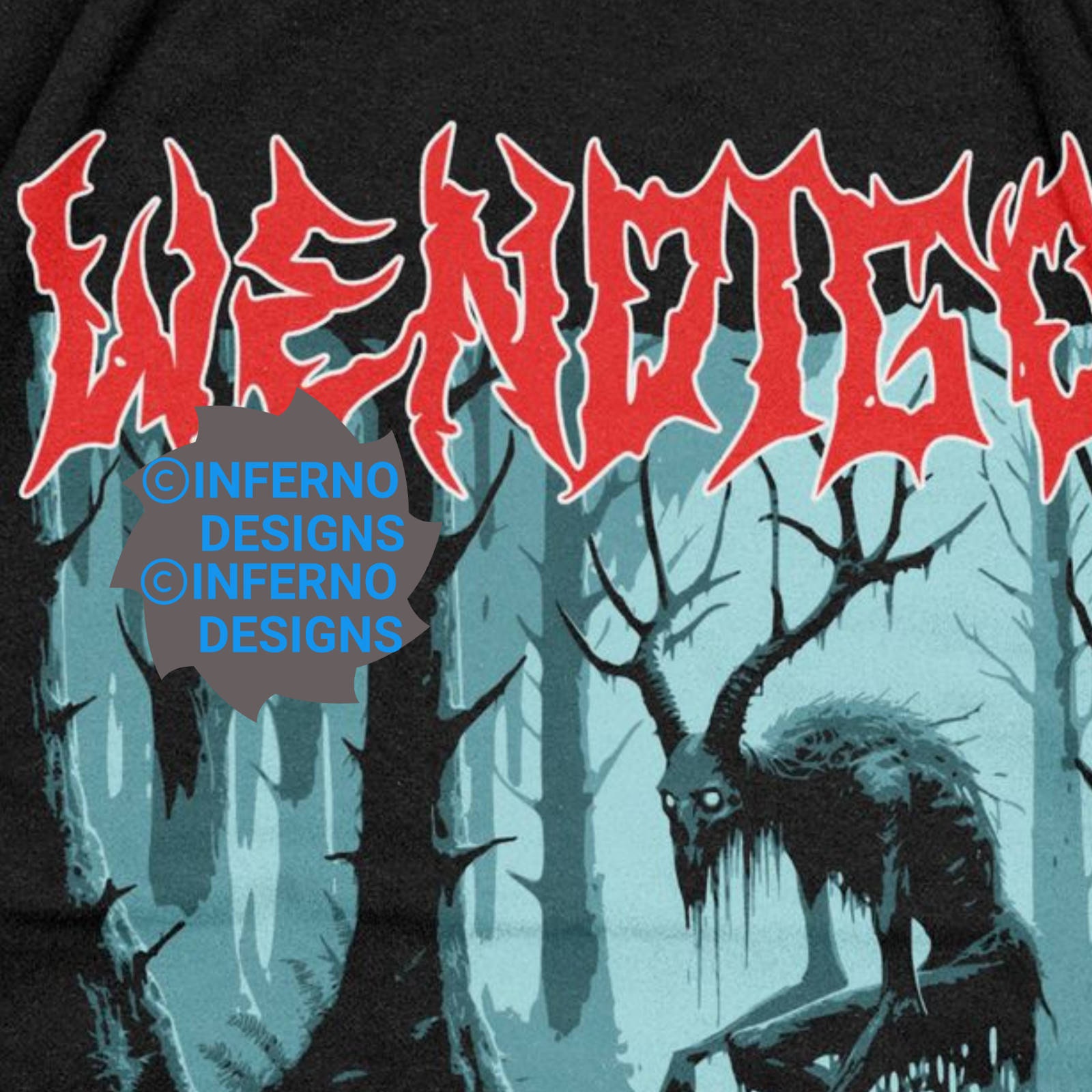 Wendigo Metal Shirt, Cryptids shirt, Horror Graphic, Metal, Goth, Grunge Shirt