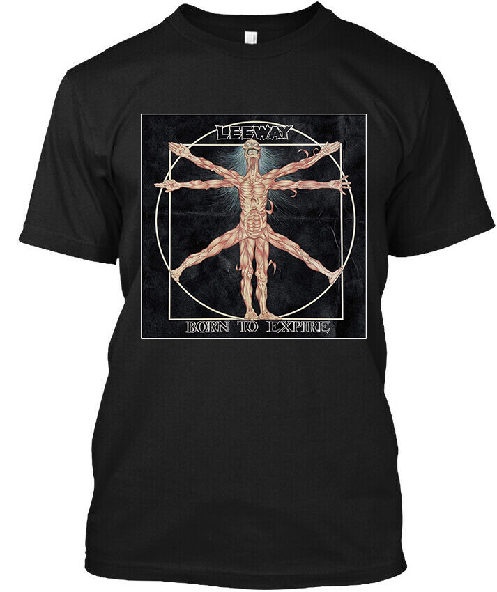 New POPULAR! Leeway Born to Expire American Graphic Vintage Logo T-Shirt S-4XL