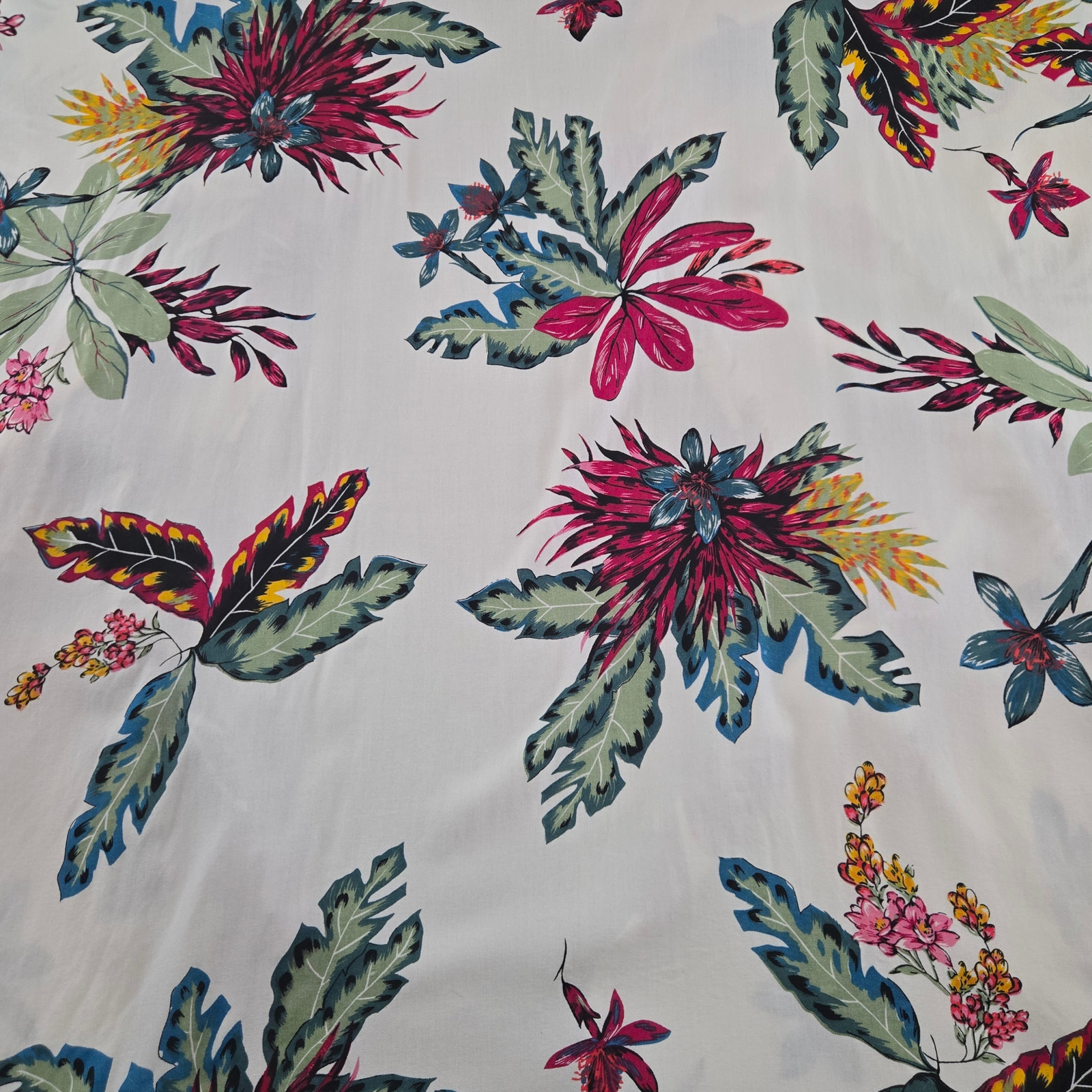 Japna Tropical Floral Kimono Cardigan Lightweight Open Front Boho One Size