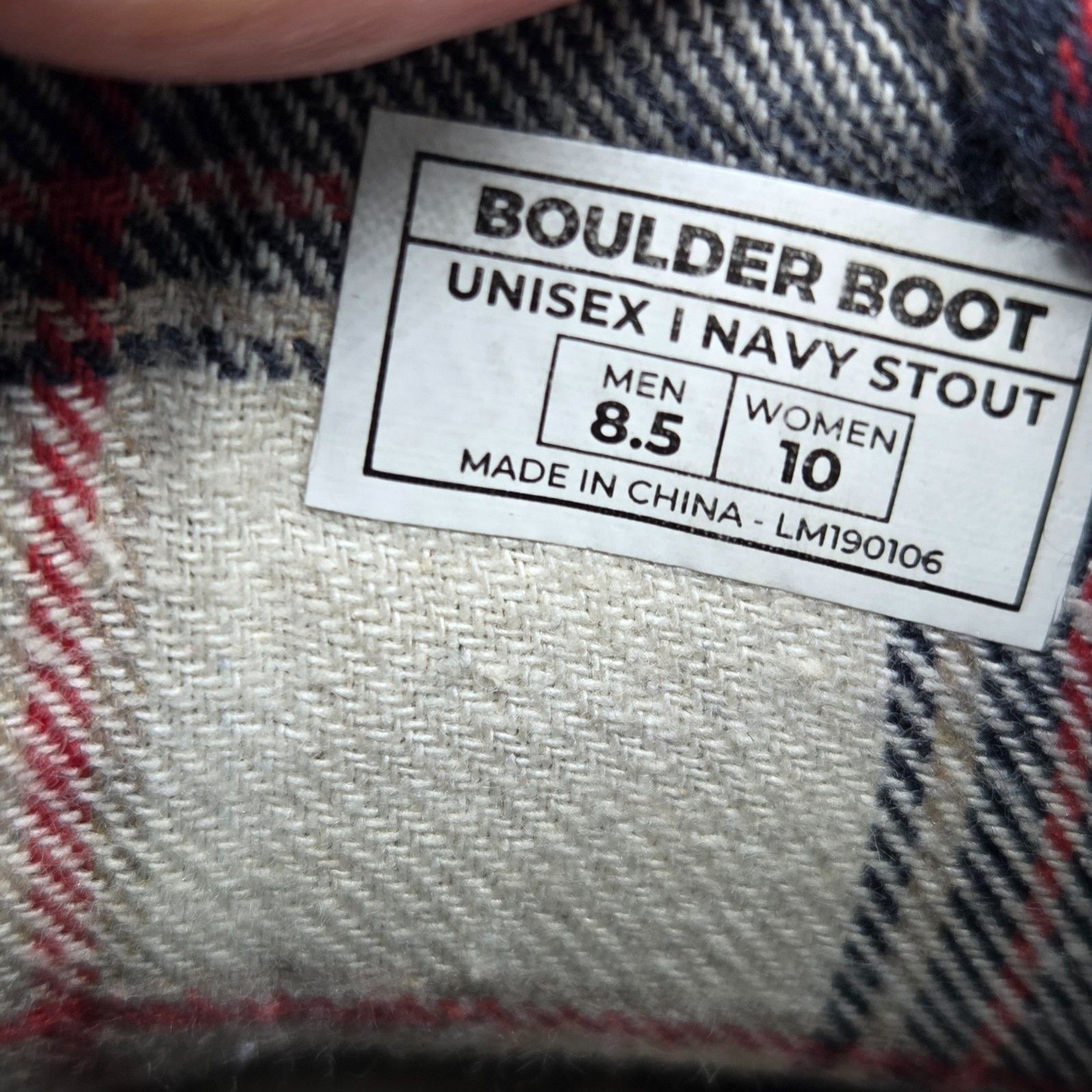 Lems Boulder Boots Unisex Navy Stout Mens 8.5 US Women’s 10