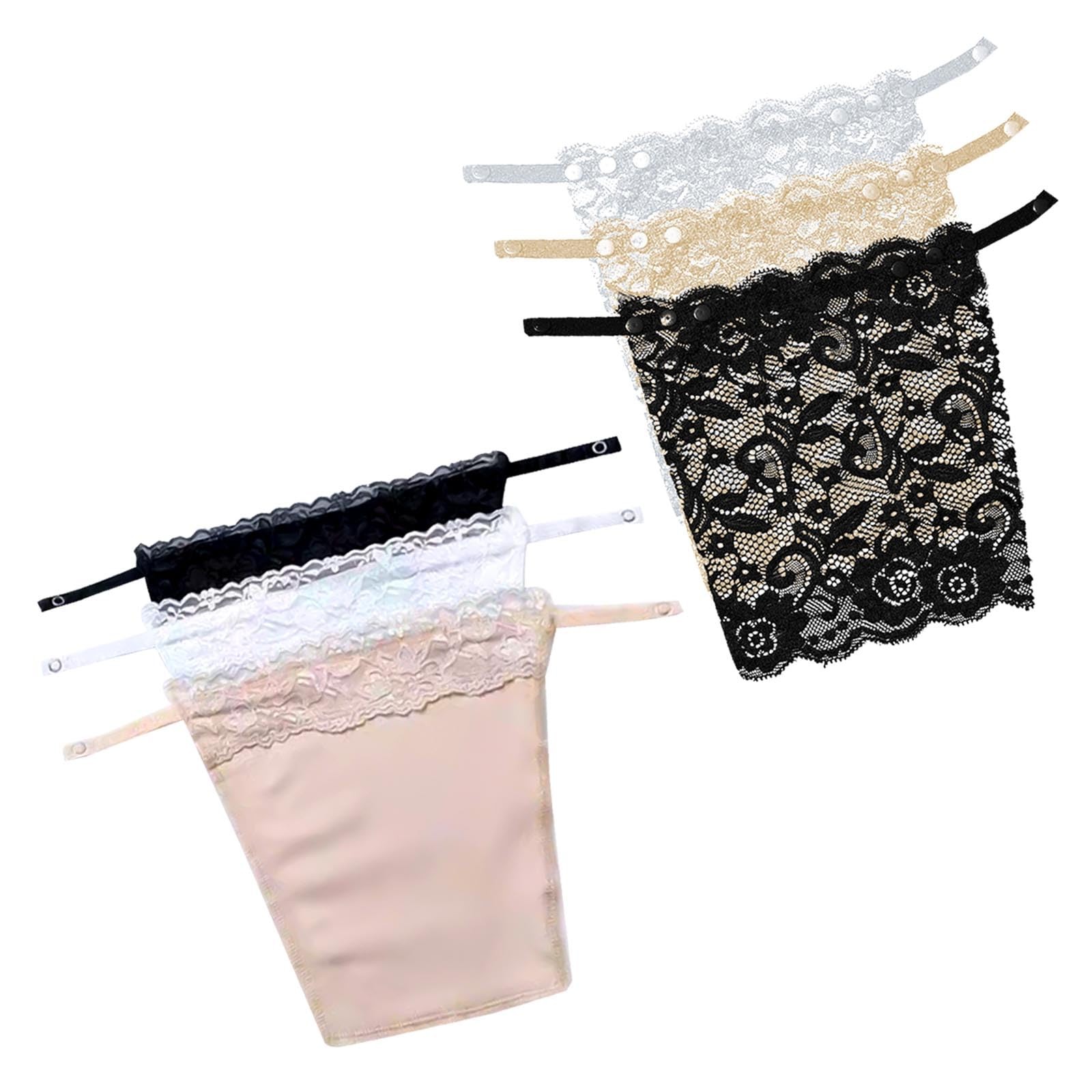 GWAWG 6 PCS Lady Clip-on Mock Camisole Bra Insert Overlay Modesty 6-64, Black