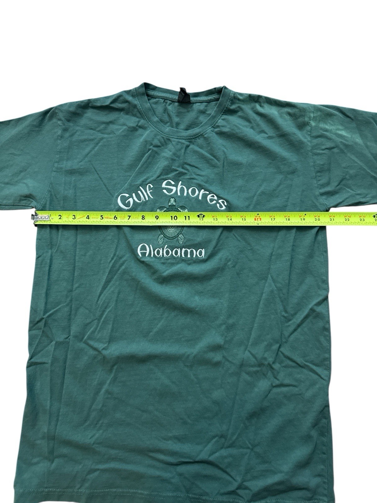 Alabama Gulf Shores Green Turtle Embroidered Logo Men’s Unisex Shirt Size Large