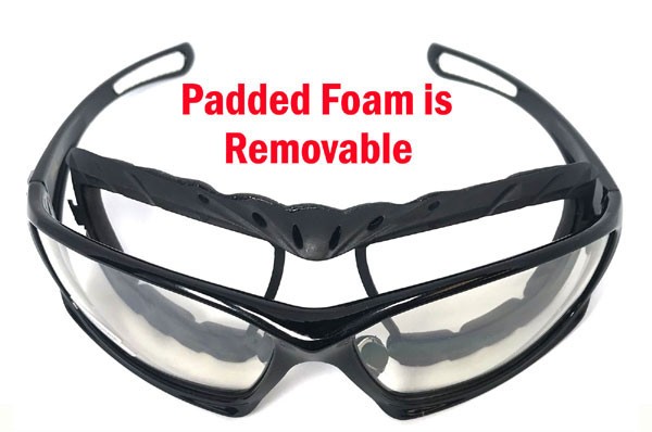 2 PAIR COMBO Chopper Padded Wind Resistant Sunglasses Motorcycle Riding Glasses