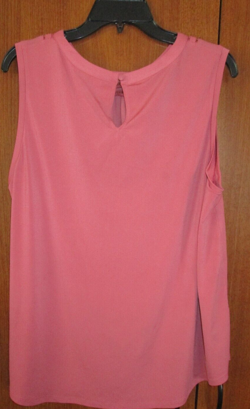 41 Hawthorn Sless Top Dusty Pink Sz 2X Polyester Spandex Bust 50 Length 27.5 in