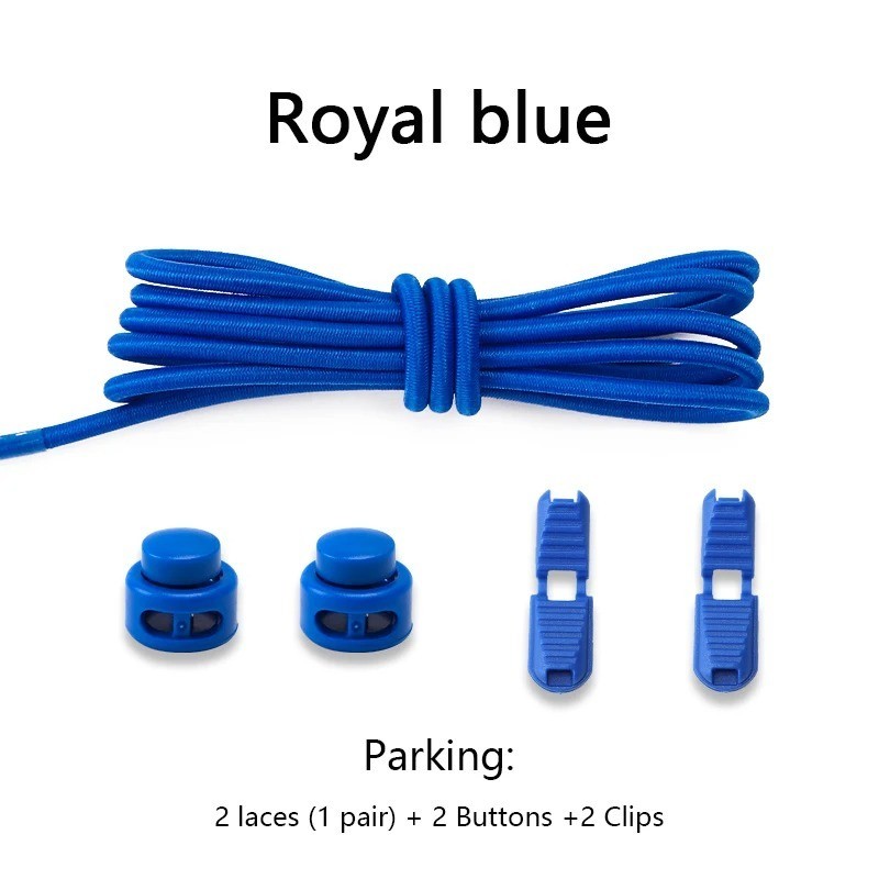 No Tie Elastic Shoelaces Lock Laces Shoe Strings Sports w/ Locking Toggle