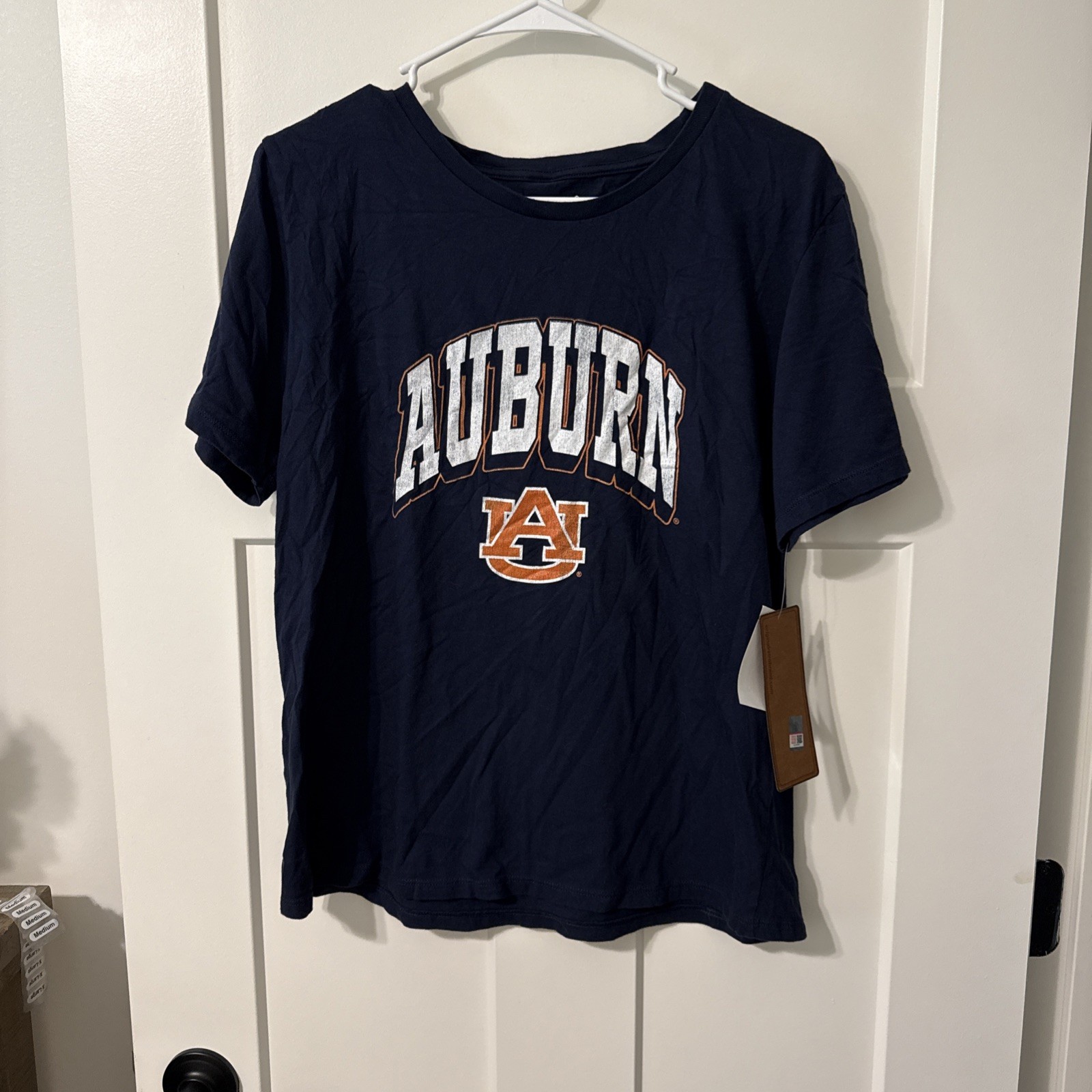 Women AU Auburn University Tigers Football T-Shirt New Tags NWT Blue XLarge