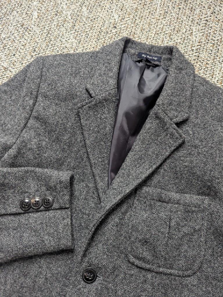 LL BEAN signature TWEED blazer 38R jacket gray DONEGAL WOOL sportscoat jacket