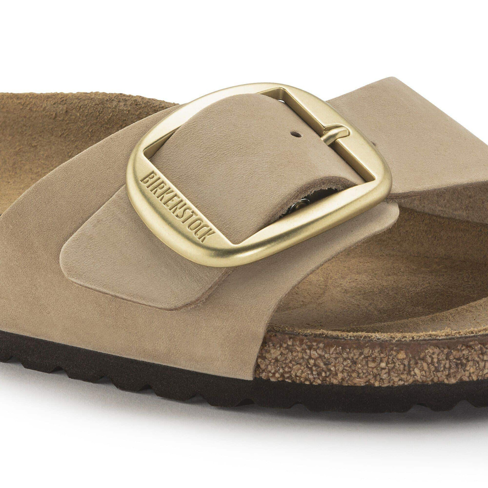 Birkenstock Madrid Big Buckle Sandcastle Nubuck Leather Sandals Women’s Shoes