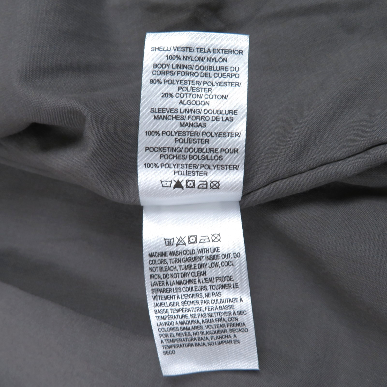 Lucky Brand Jacket Mens XXL Grey Nylon Moto Windbreaker Biker Utility Snap
