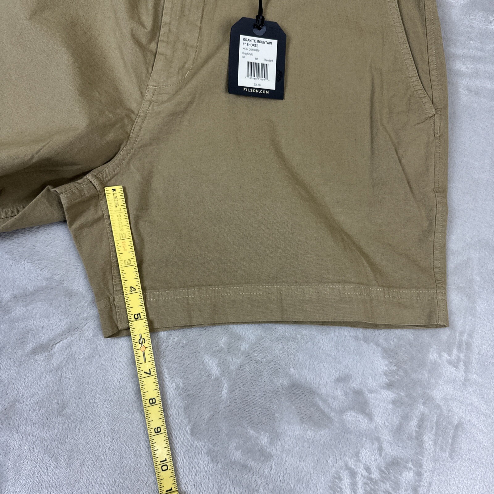 Filson Granite Mountain 6″ Shorts Men’s Size 38 20190979 Gray Khaki Beige